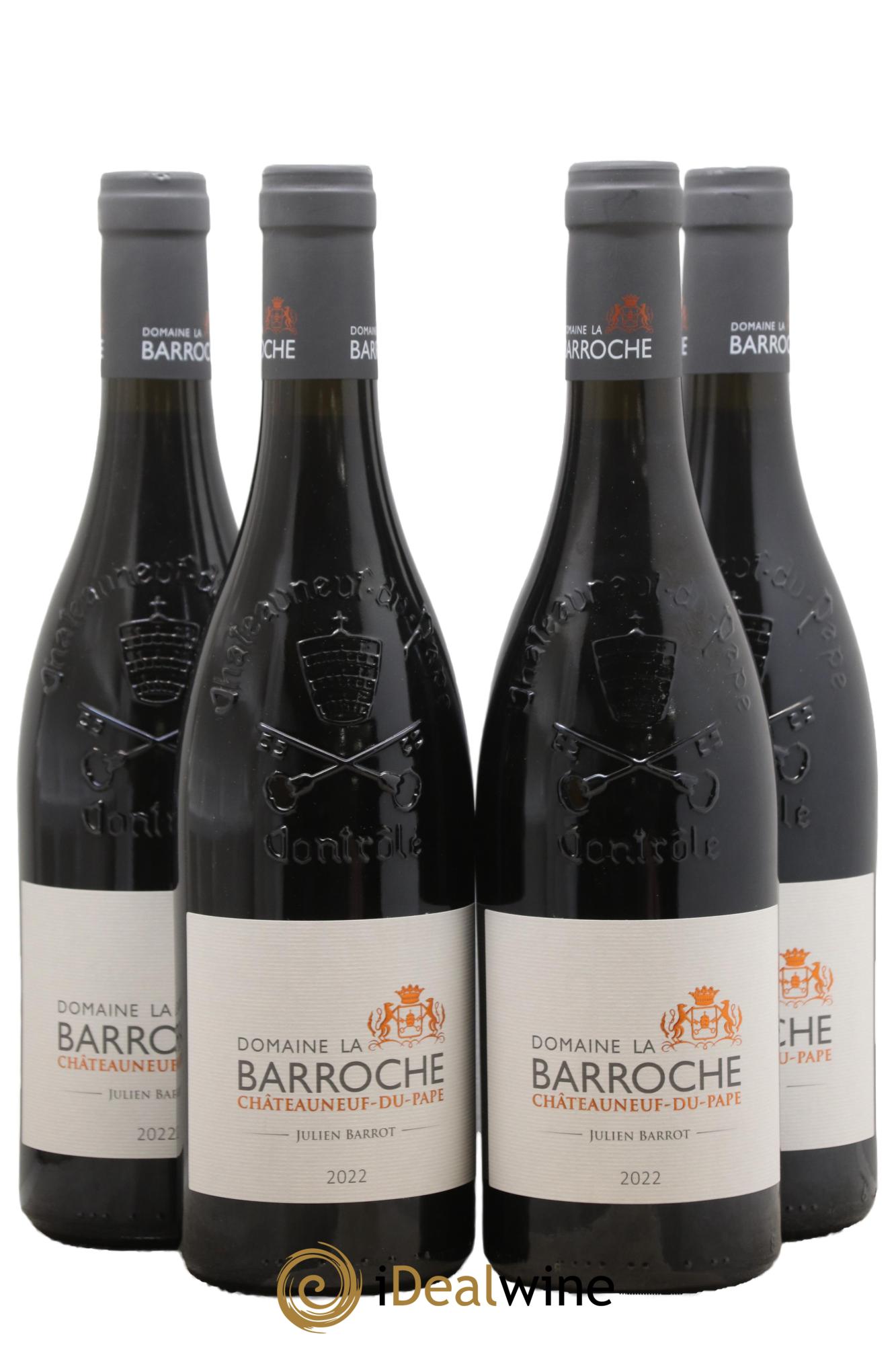 Châteauneuf-du-Pape La Barroche (Domaine de) Julien Barrot 2022 - Lotto di 4 bottiglie - 0