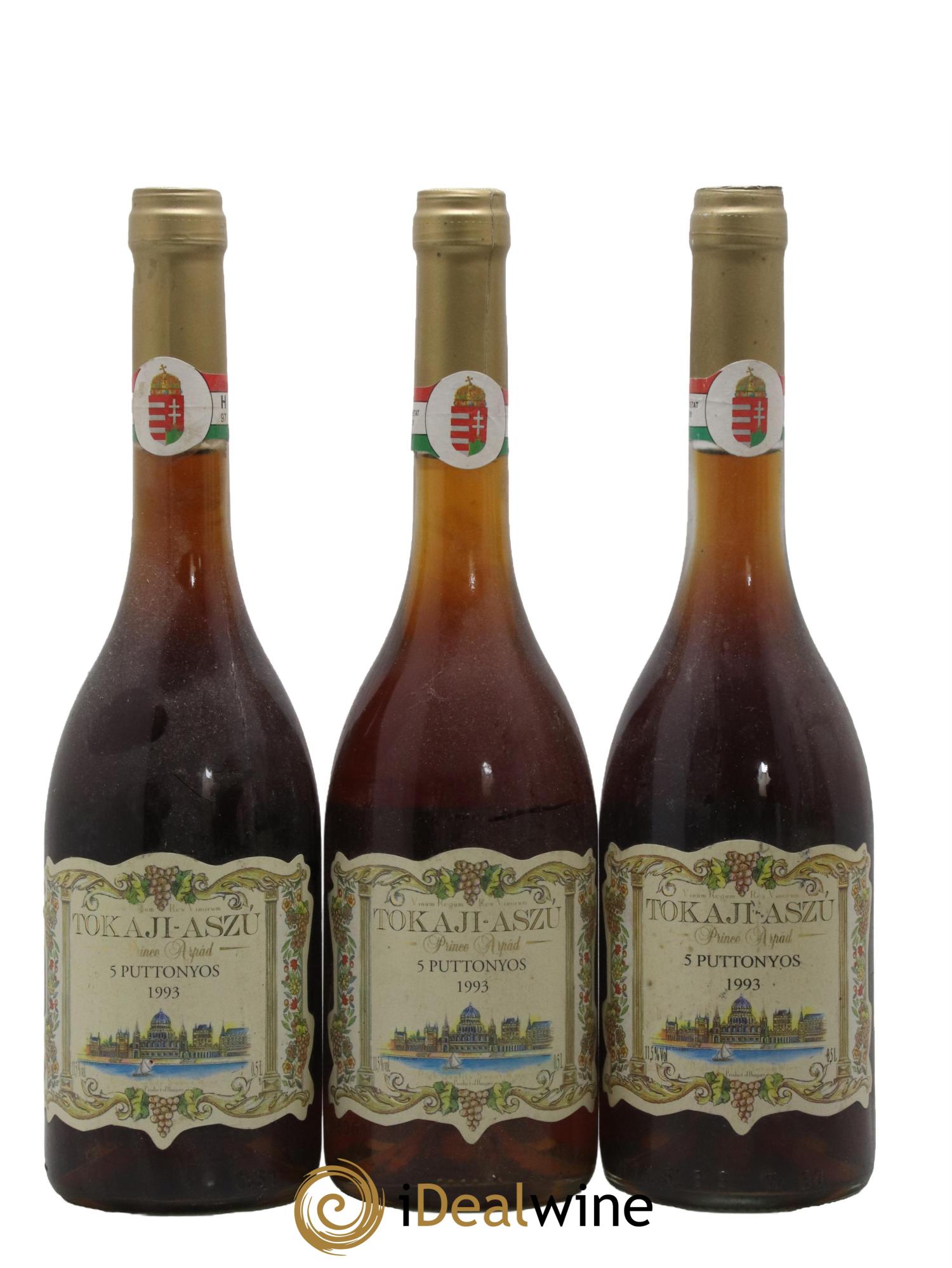 Tokaji Aszu 5 Puttonyos Prince Arpad 1993 - Lot de 3 format 50cls - 0