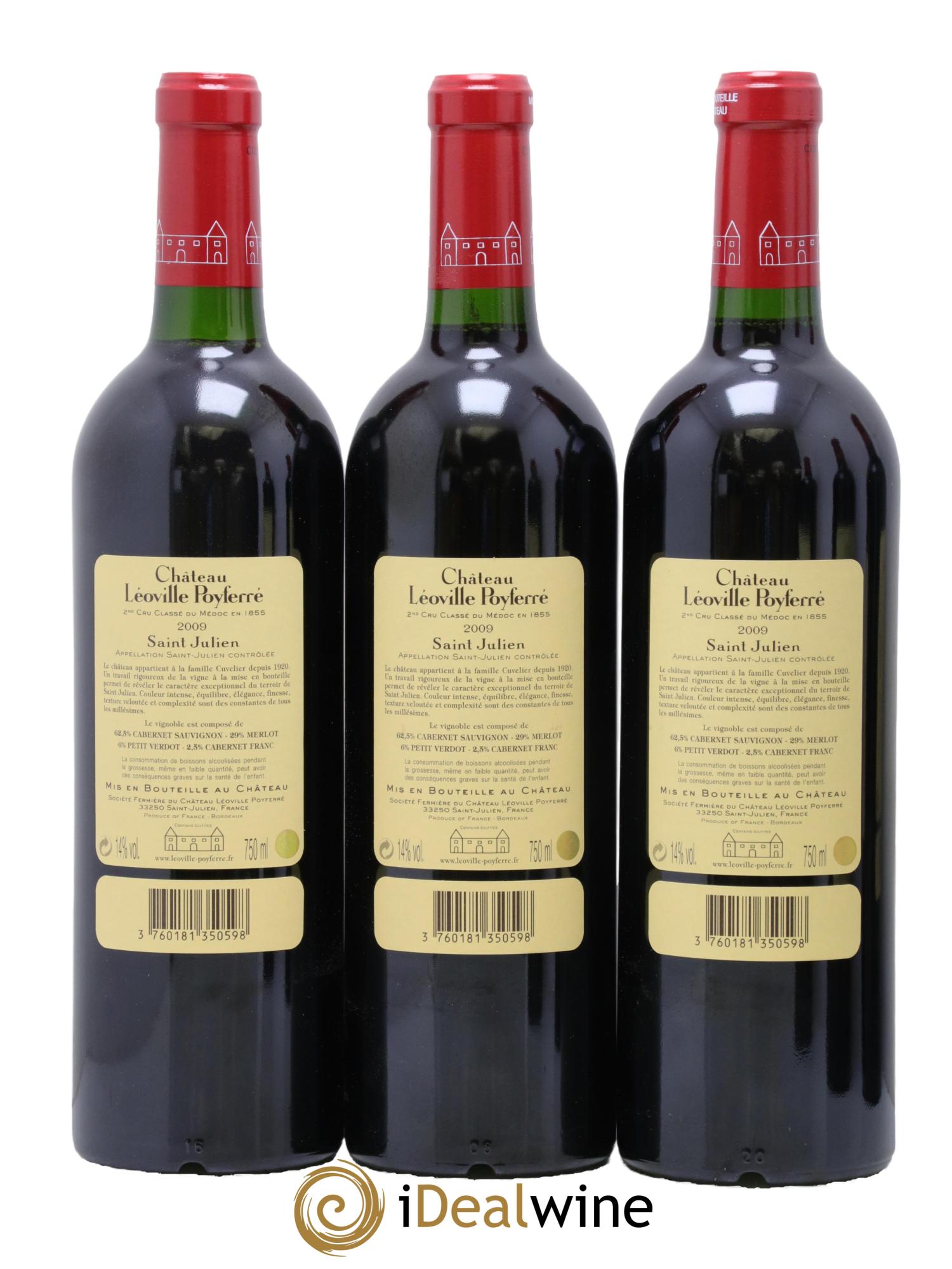Château Léoville Poyferré 2ème Grand Cru Classé 2009 - Lot of 6 bottles - 2