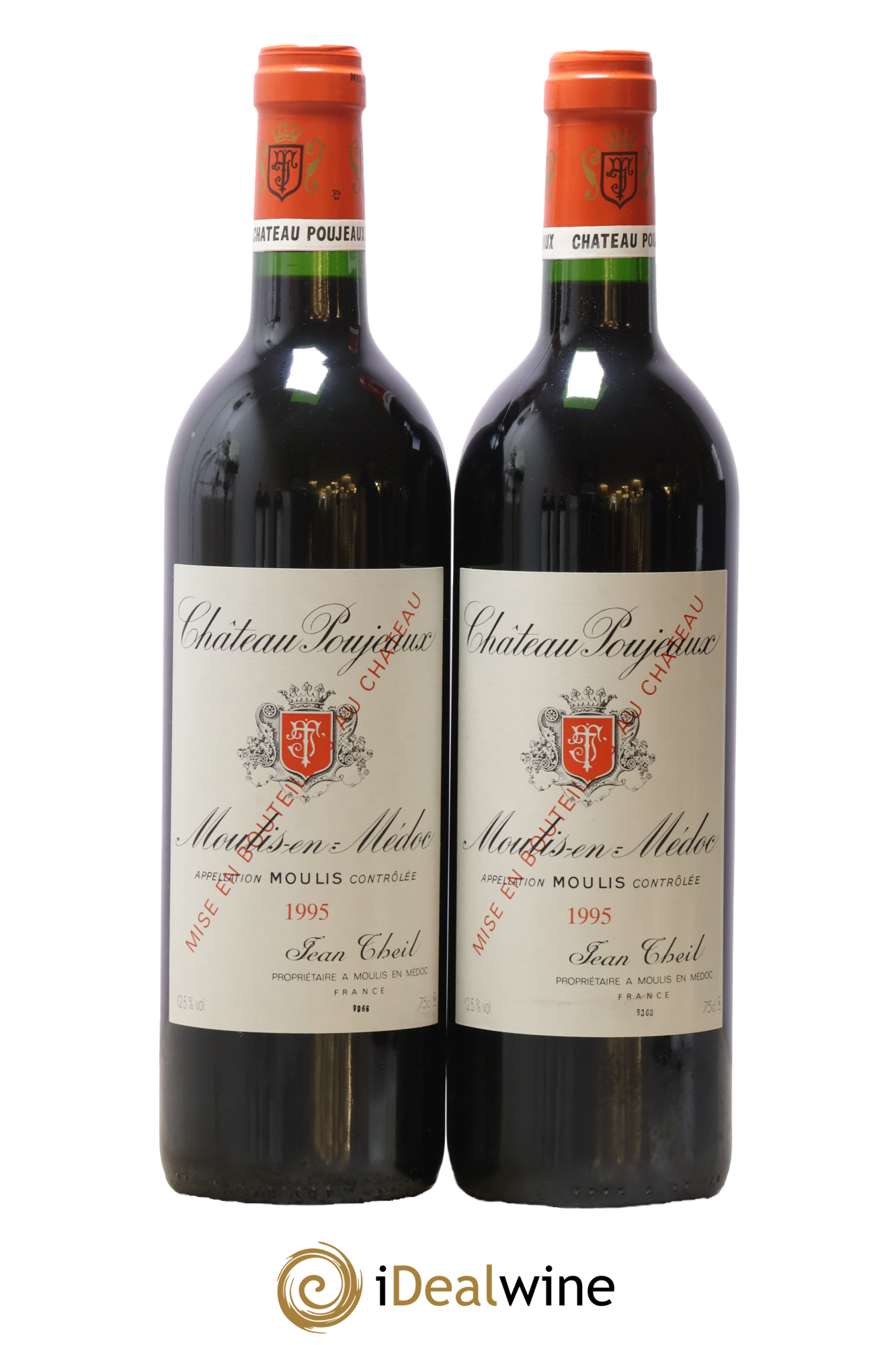 Château Poujeaux 1995 - Lot of 2 bottles - 0