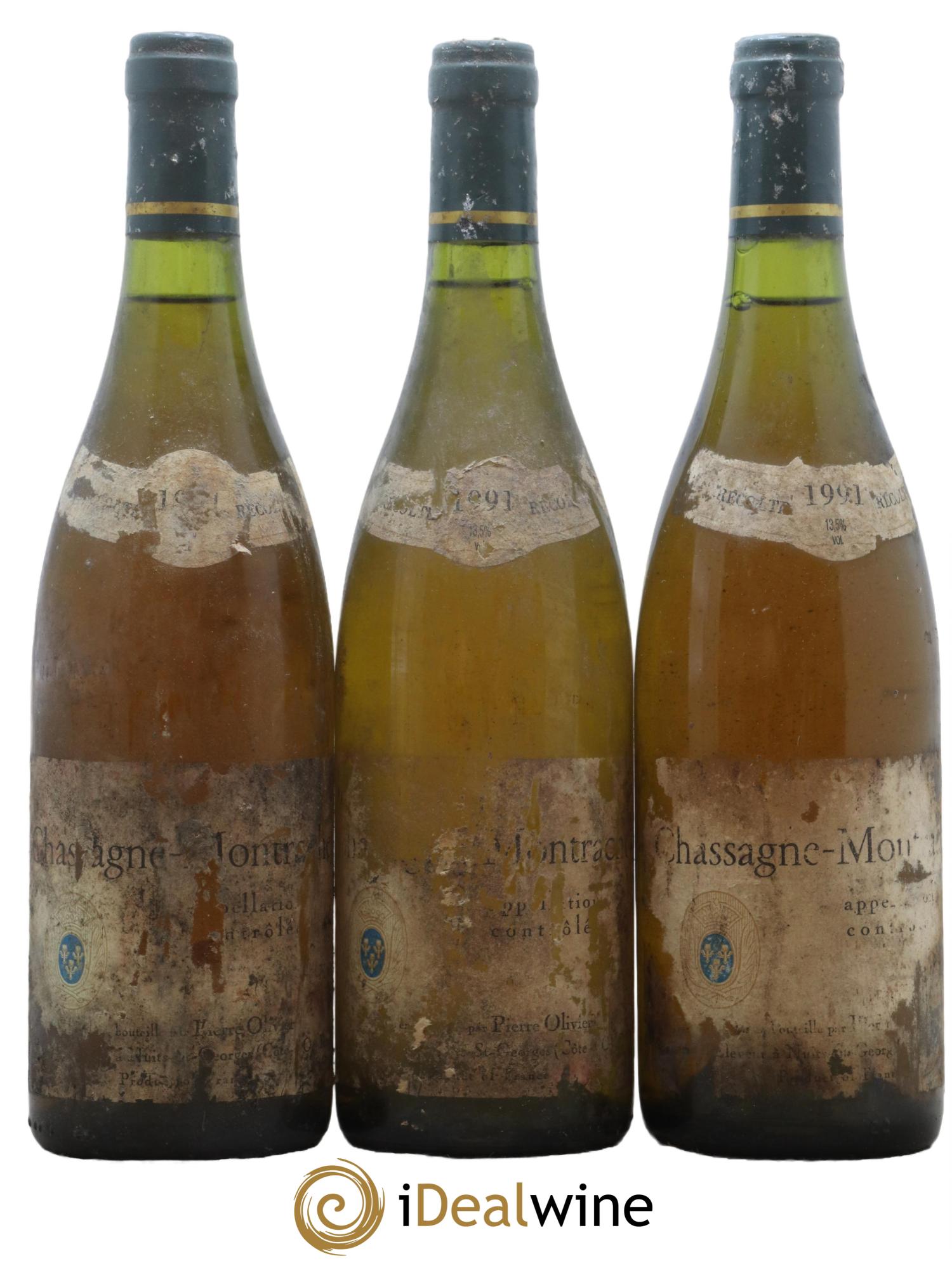 Chassagne-Montrachet Domaine Pierre Olivier 1991 - Lot de 3 bouteilles - 0