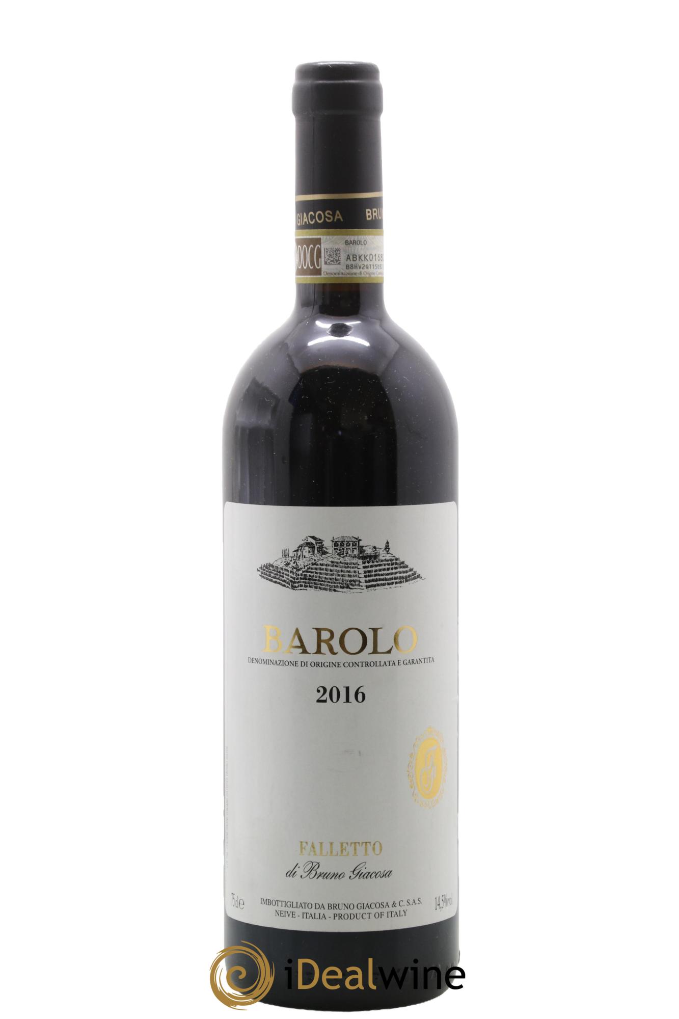 Barolo DOCG Azienda Agricola Falletto di Bruno Giacosa 2016 - Lot de 1 bouteille - 0
