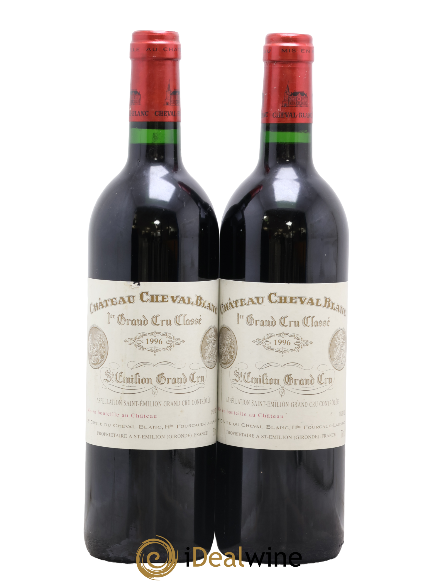 Château Cheval Blanc 1er Grand Cru Classé A 1996 - Lot de 2 bouteilles - 0