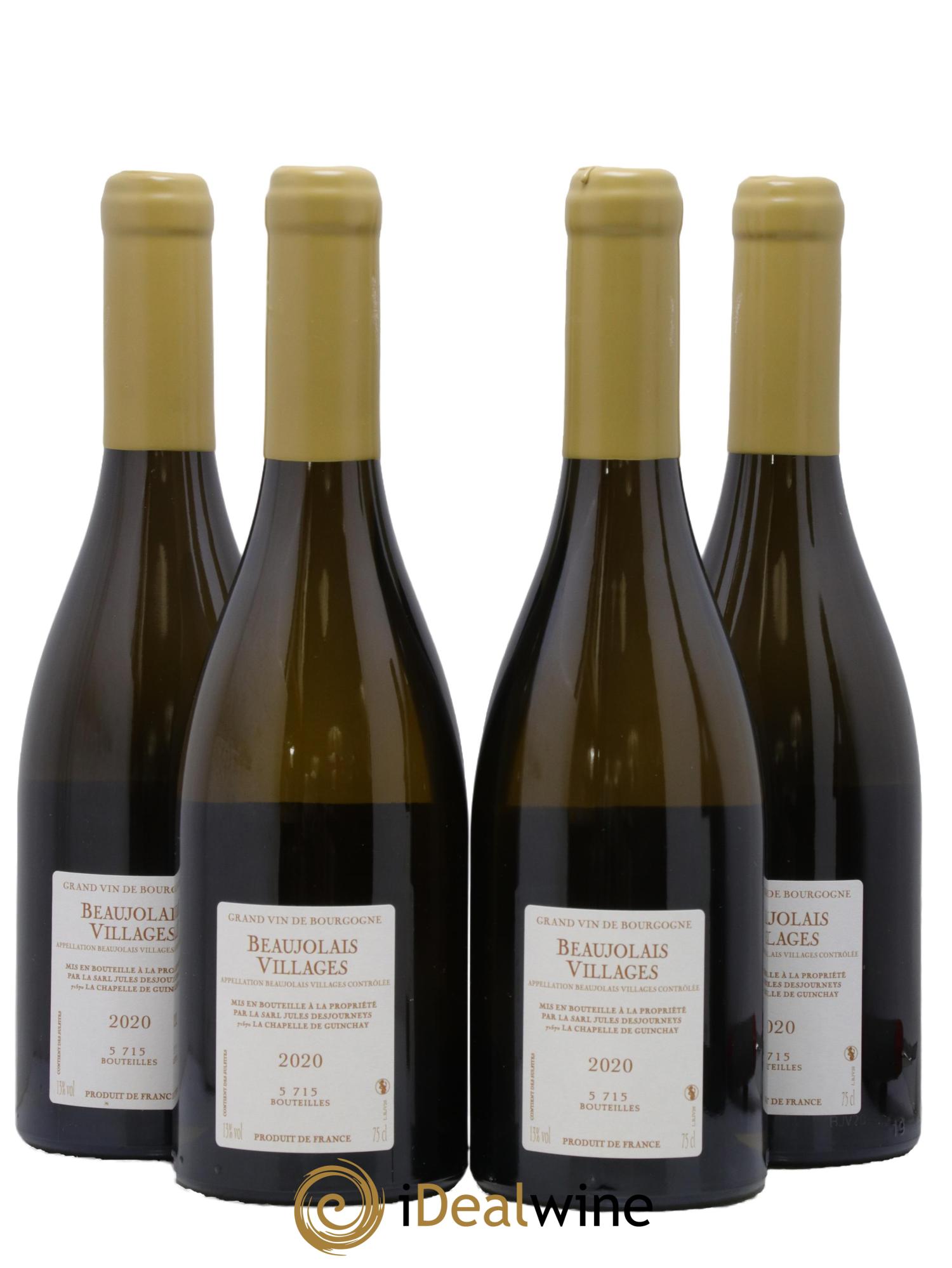 Beaujolais Villages Jules Desjourneys 2020 - Lotto di 4 bottiglie - 1