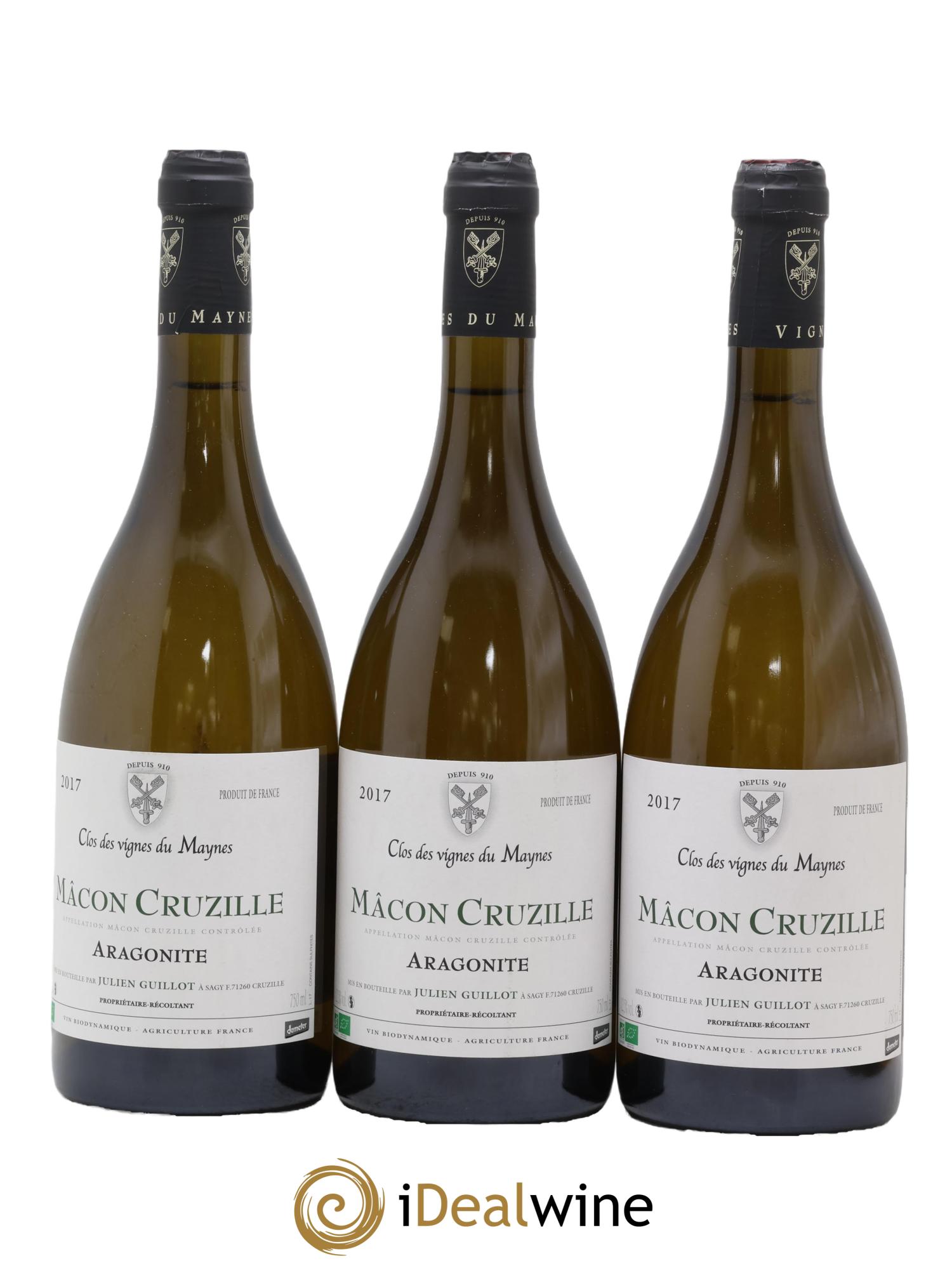 Mâcon Cruzille Aragonite Les Vignes du Maynes 2017 - Lot de 3 bouteilles - 0
