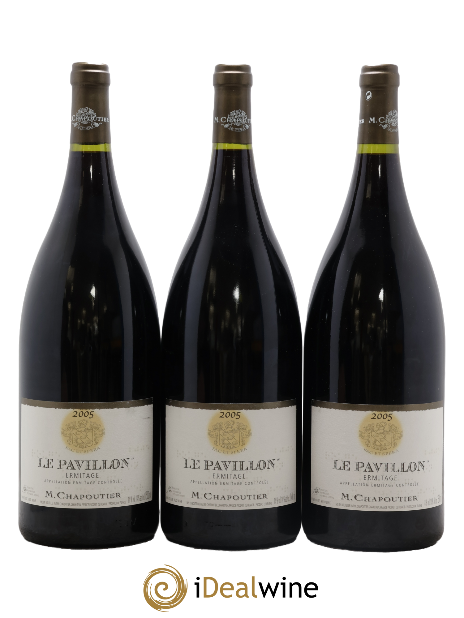 Hermitage Ermitage Le Pavillon Chapoutier 2005 - Posten von 3 Magnum - 0