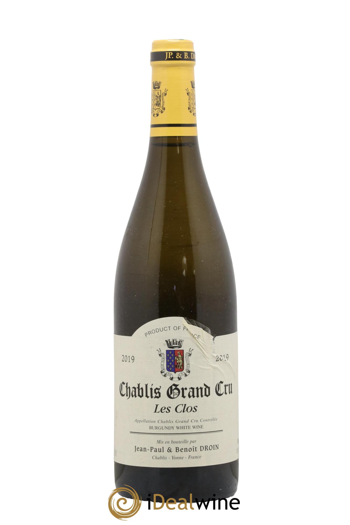 Chablis Grand Cru Les Clos Jean-Paul & Benoît Droin (Domaine) 2019 - Lotto di 1 bottiglia - 0