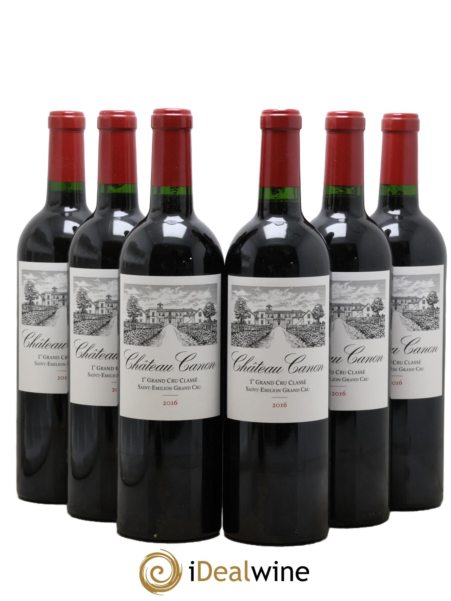 Château Canon 1er Grand Cru Classé B 2016 - Lotto di 6 bottiglie - 0