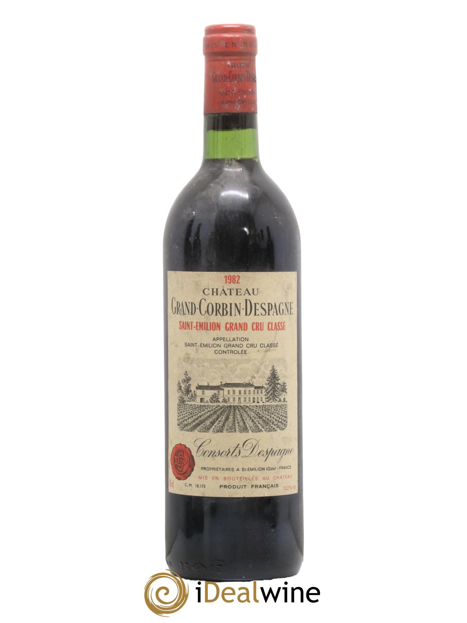 Château Grand Corbin Despagne Grand Cru Classé 1982 - Lot de 1 bouteille - 0