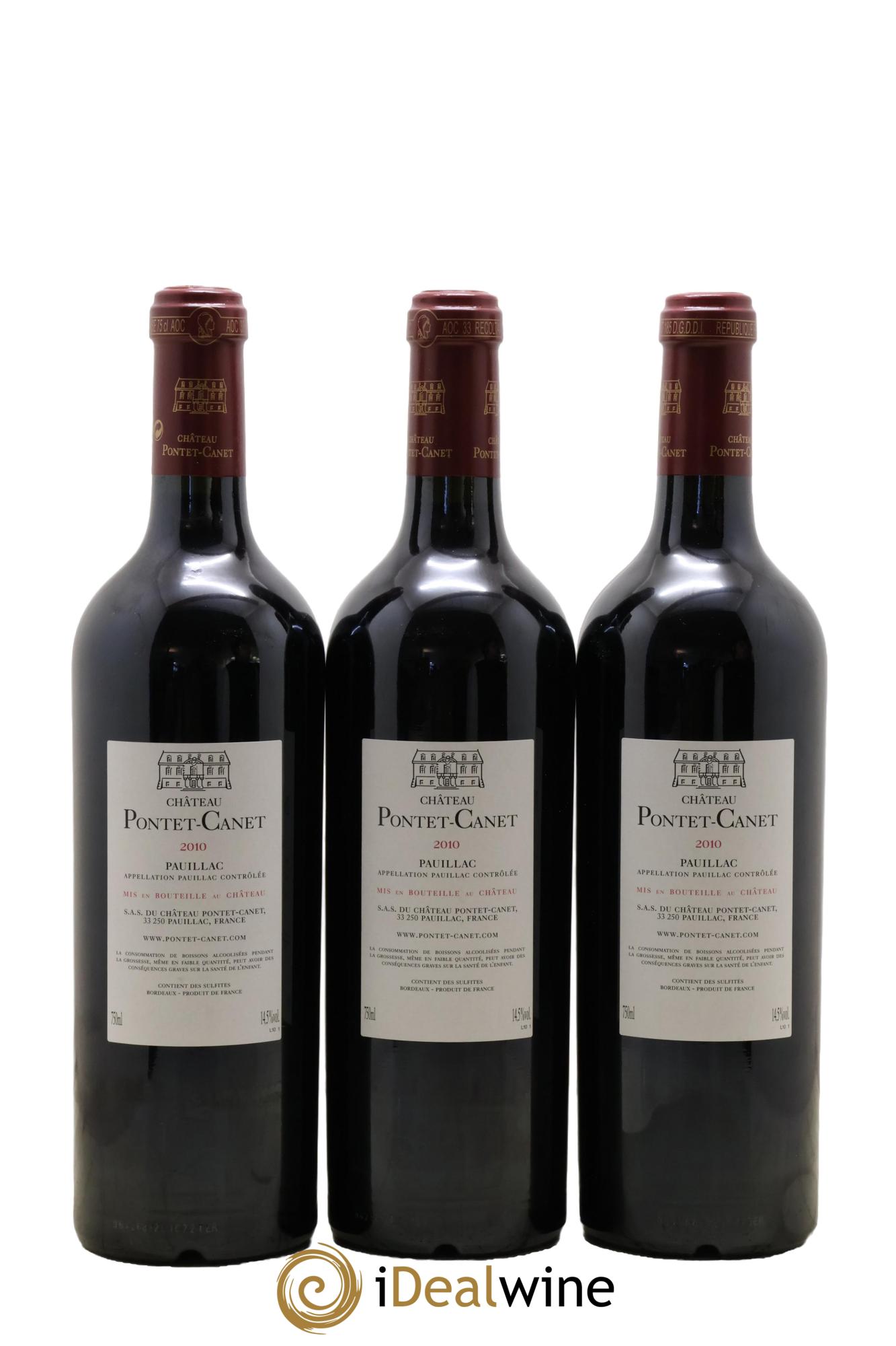 Château Pontet Canet 5ème Grand Cru Classé 2010 - Lot de 12 bouteilles - 8