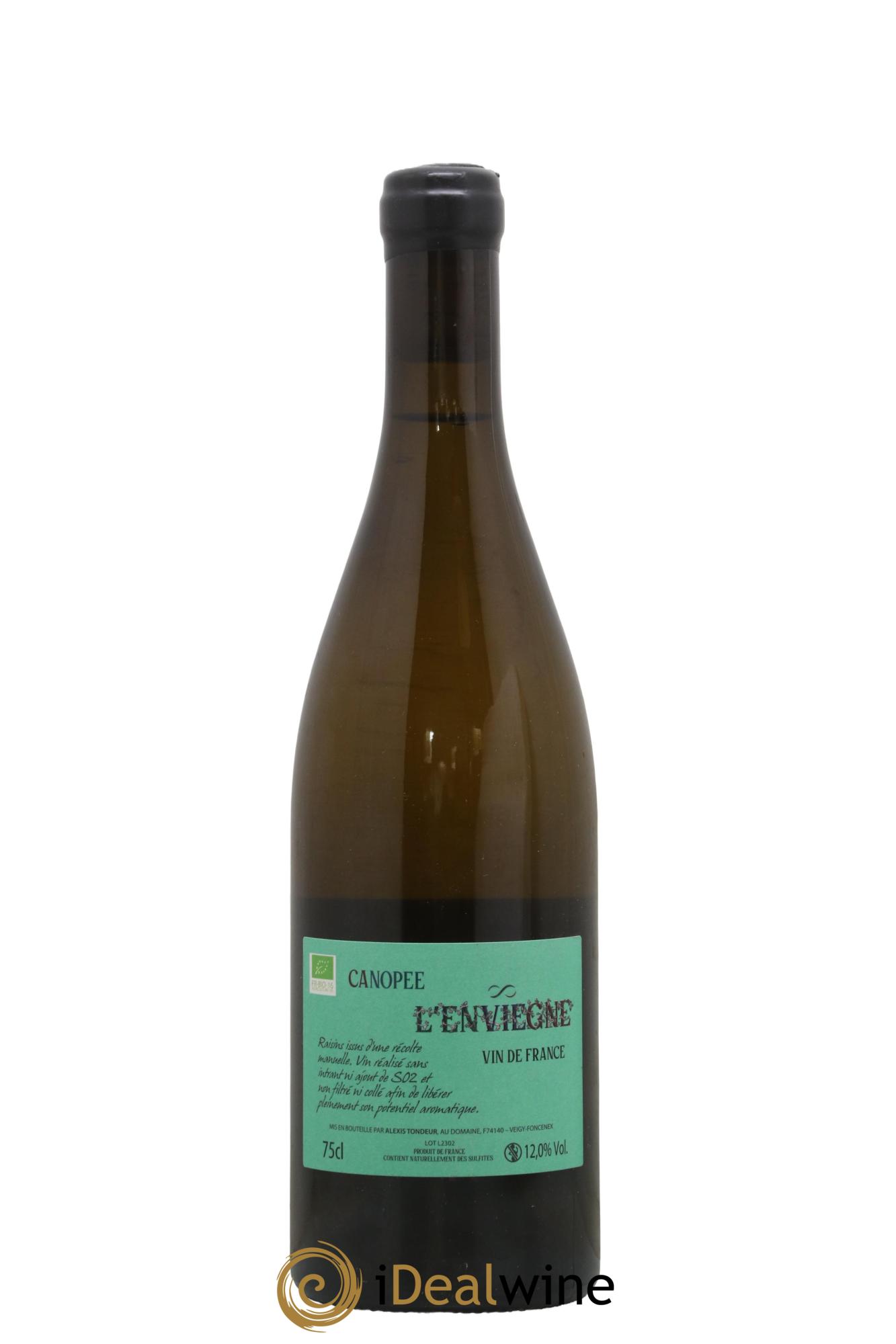 Vin de France Chasselas Canopée Alexis Tondeur 2023 - Lot de 1 bouteille - 1