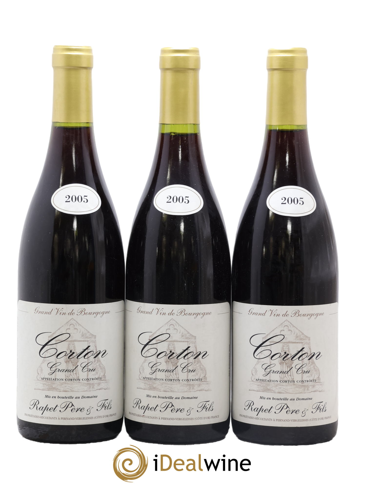Corton Grand Cru Rapet Père & Fils 2005 - Lot de 3 bouteilles - 0