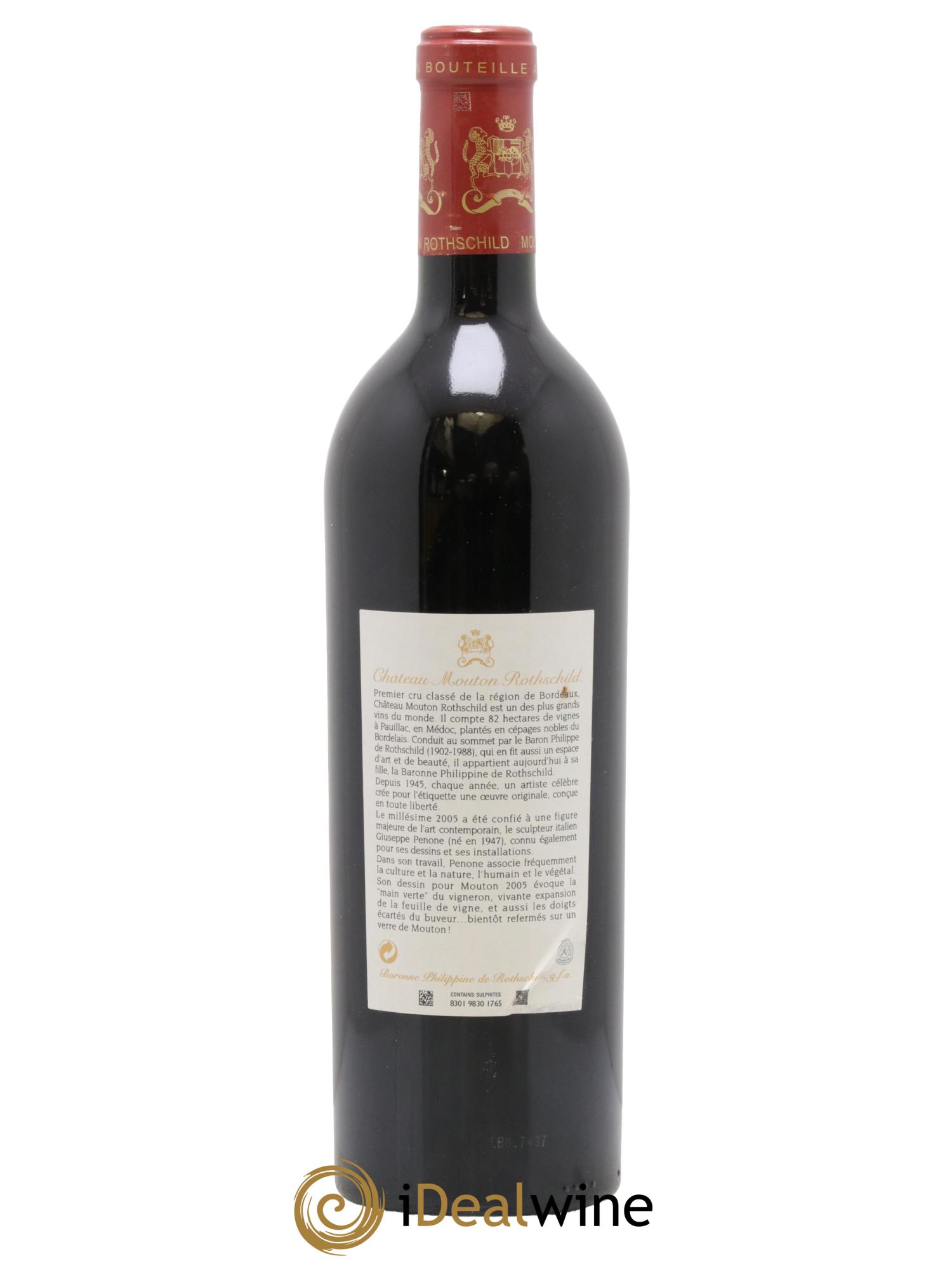 Château Mouton Rothschild 1er Grand Cru Classé 2005 - Lot of 1 bottle - 1