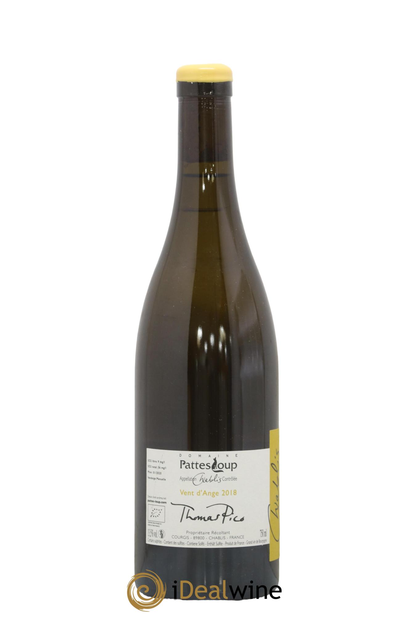 Chablis Vent d'Ange Pattes Loup (Domaine) 2018 - Lot of 1 bottle - 1