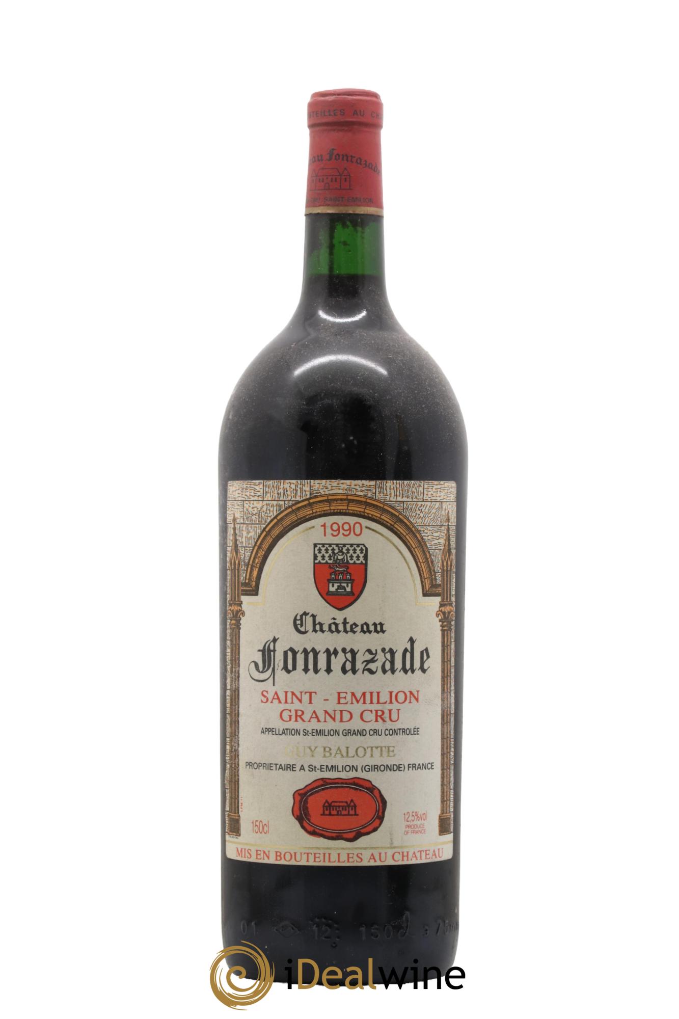 Saint-Émilion Grand Cru Chateau Fonrazade 1990 - Lot de 1 magnum - 0