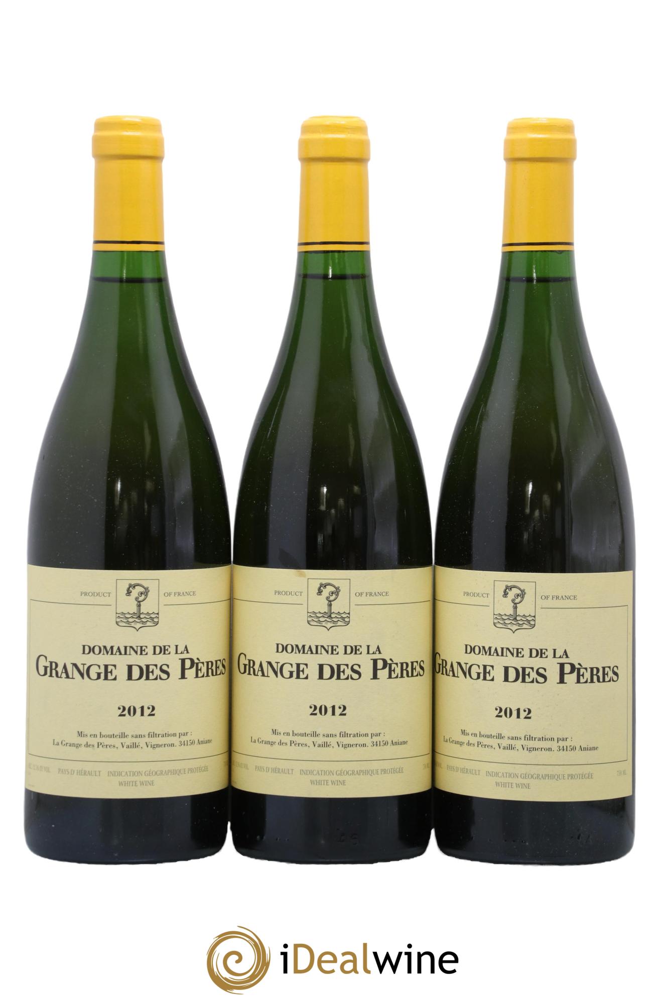 Pays d'Hérault Grange des Pères Laurent Vaillé 2012 - Lot of 3 bottles - 0