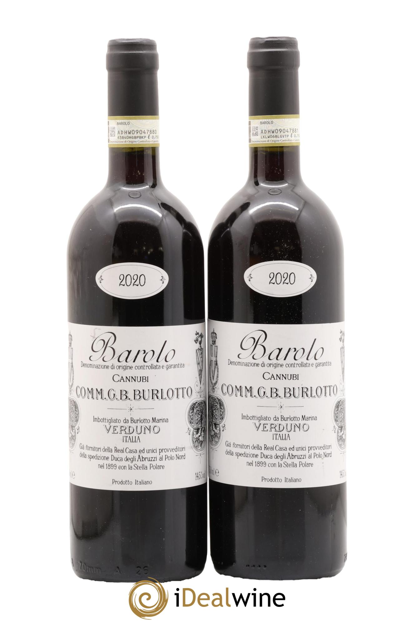Barolo DOCG Cannubi Comm. Giovan Battista Burlotto 2020 - Posten von 2 Flaschen - 0