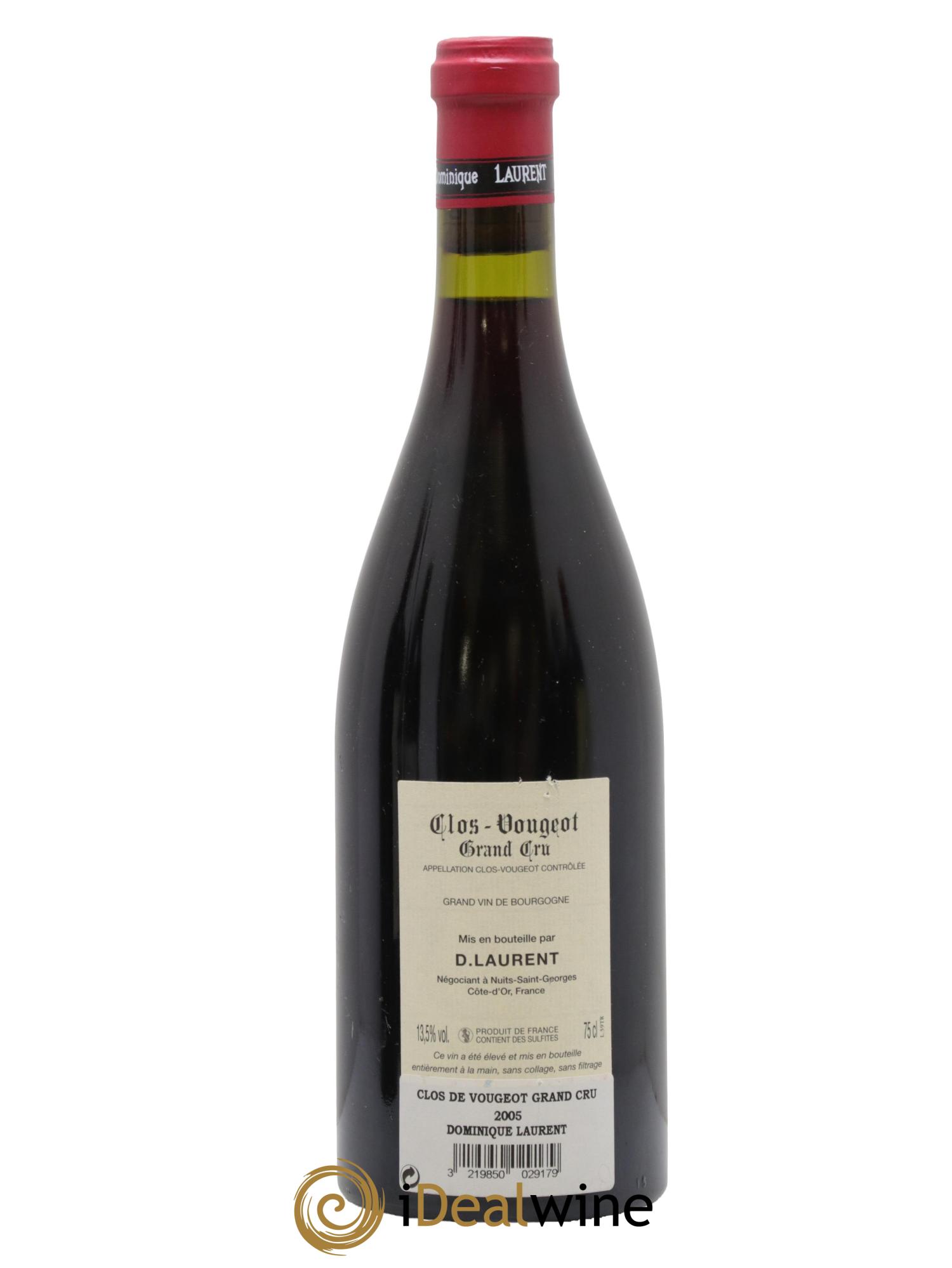 Clos de Vougeot Grand Cru Dominique Laurent 2005 - Lot de 1 bouteille - 1