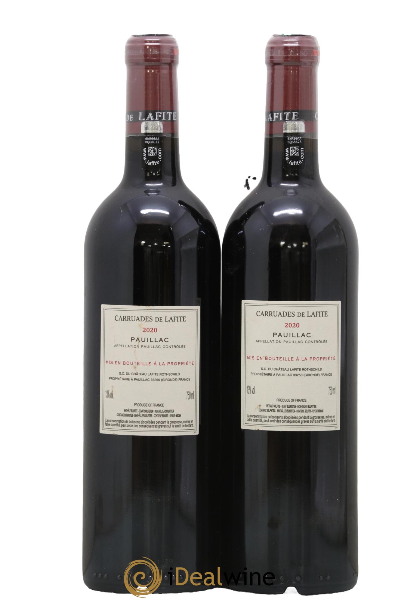 Carruades de Lafite Rothschild Second Vin 2020 - Lot of 2 bottles - 1