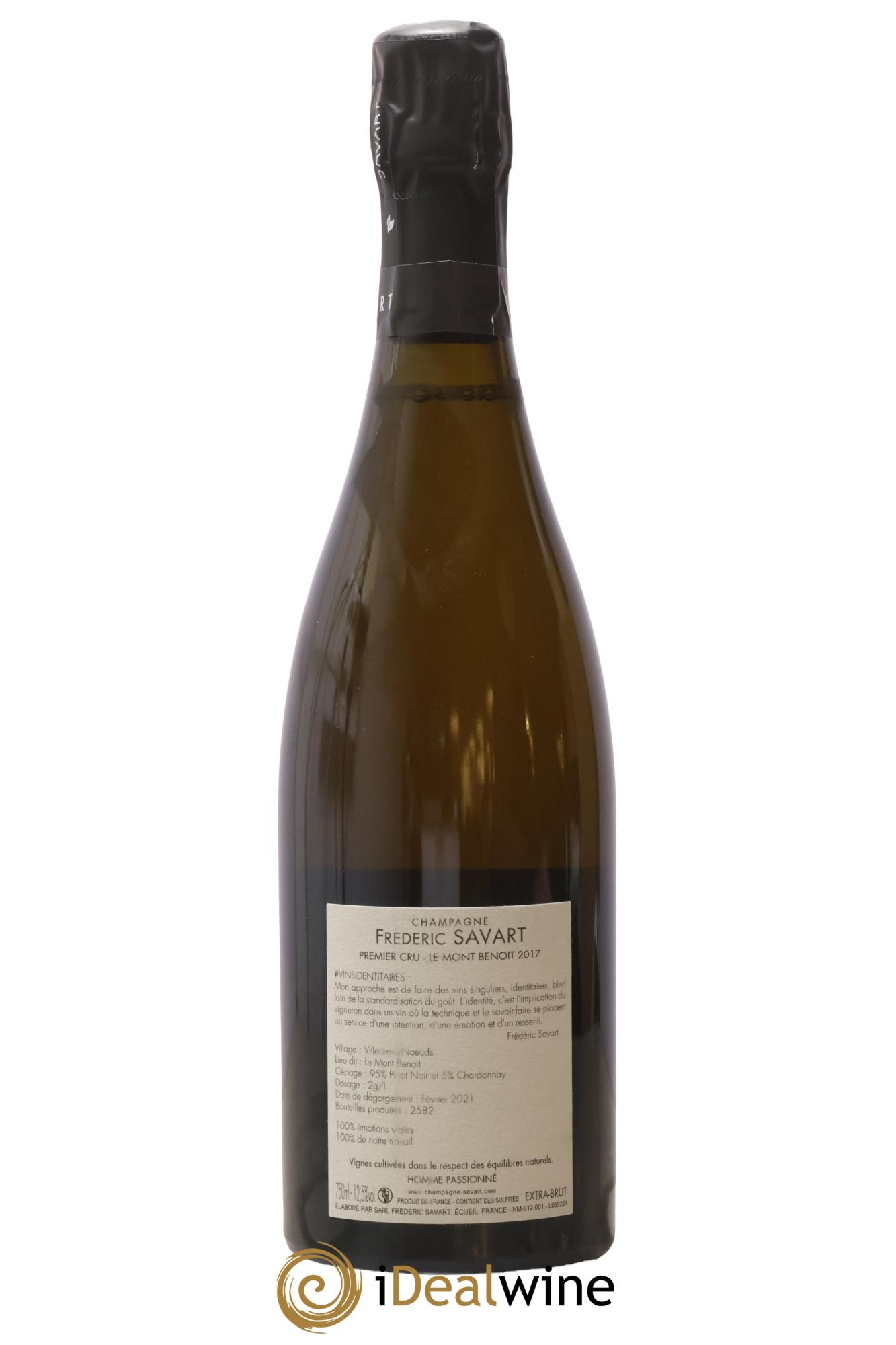 Le Mont Benoit 1er Cru Extra-Brut Vieille Vigne Savart 2017 - Posten von 1 Flasche - 1