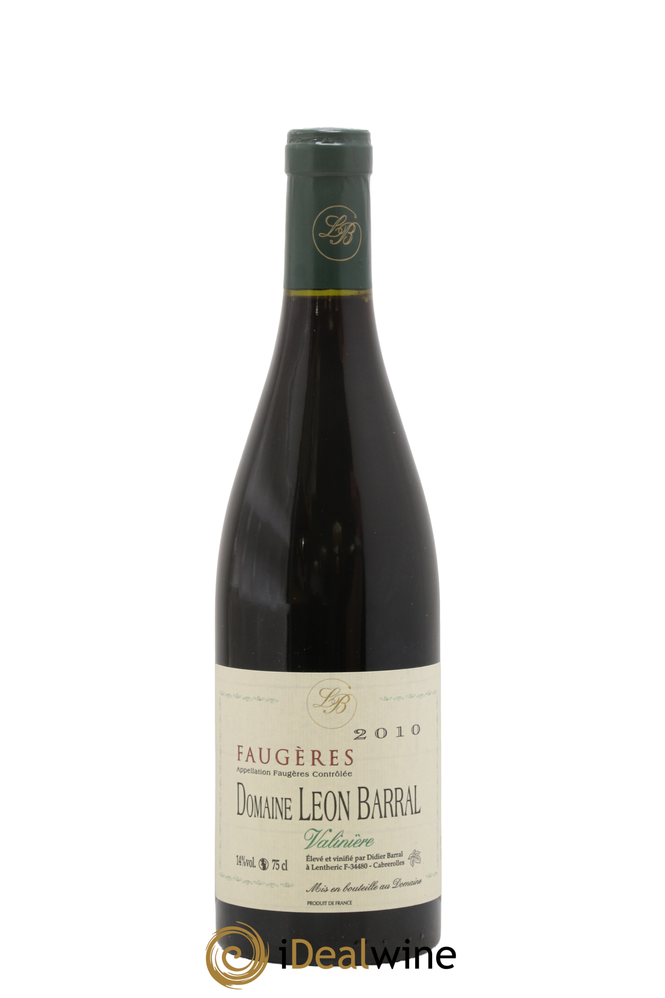 Faugères Valinière Domaine Léon Barral 2010 - Lot of 1 bottle - 0