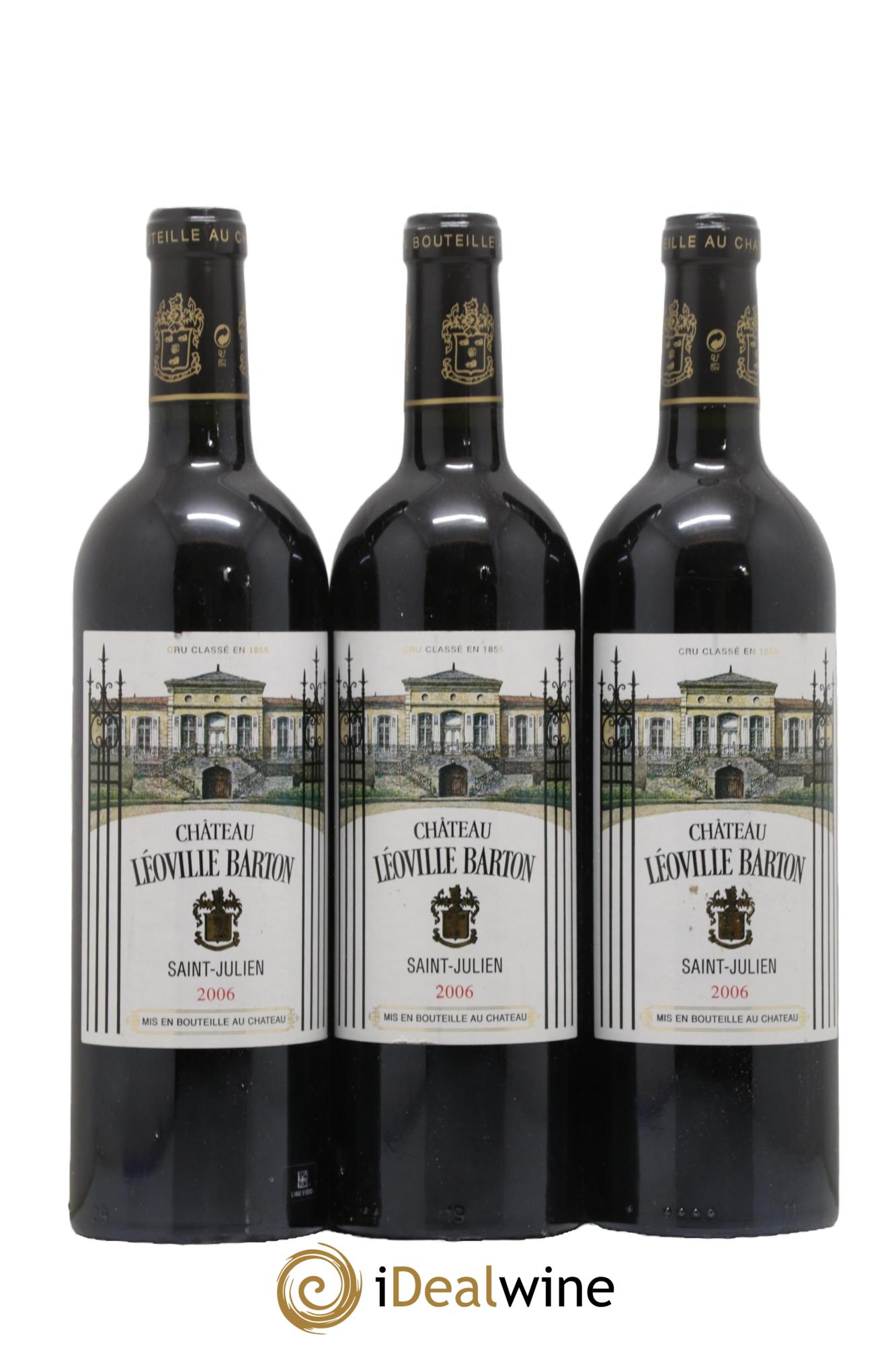 Château Léoville Barton 2ème Grand Cru Classé 2006 - Lot de 3 bouteilles - 0