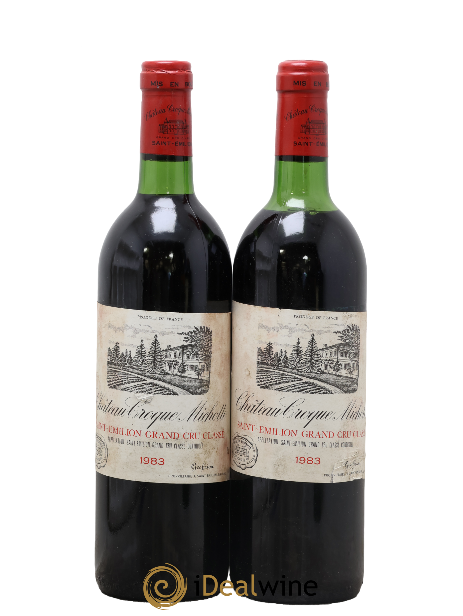 Château Croque Michotte 1983 - Lot of 2 bottles - 0