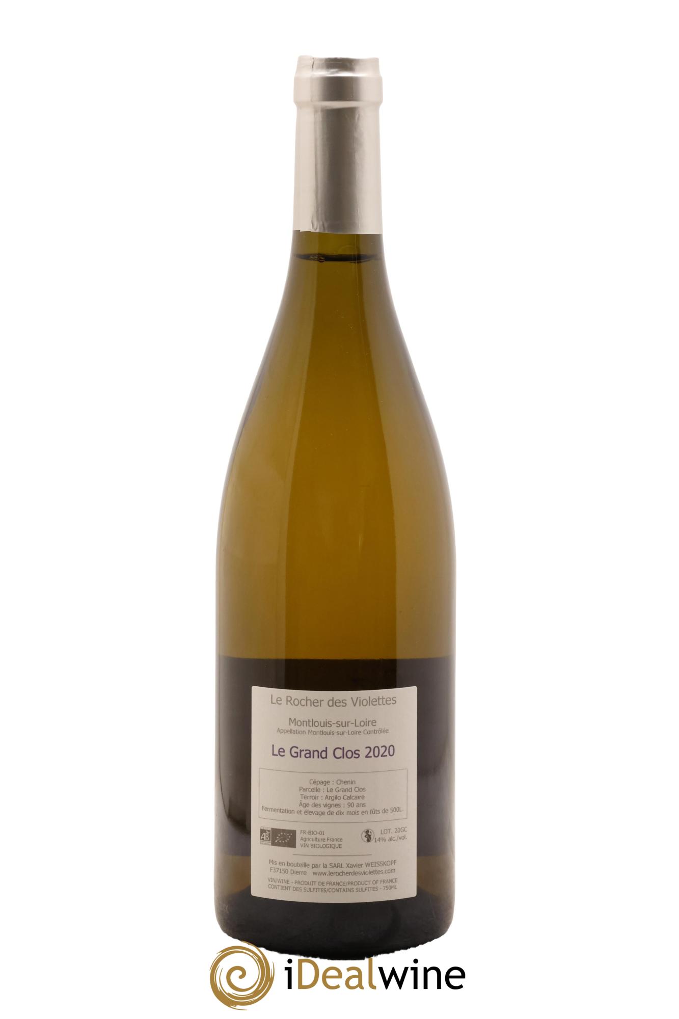 Montlouis-sur-Loire Le Grand Clos (anciennement La Négrette) Le Rocher des Violettes 2020 - Lot de 1 bouteille - 1