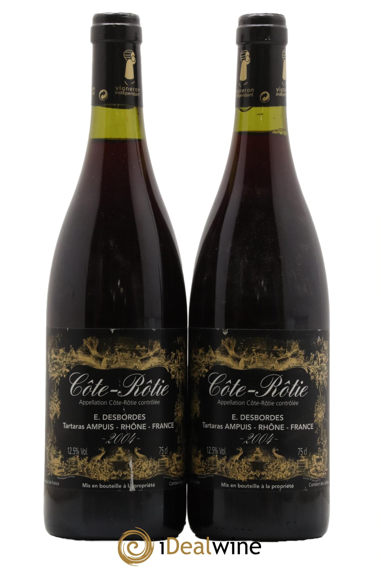 Côte-Rôtie Domaine Desbordes 2004 - Lot de 2 bouteilles - 0