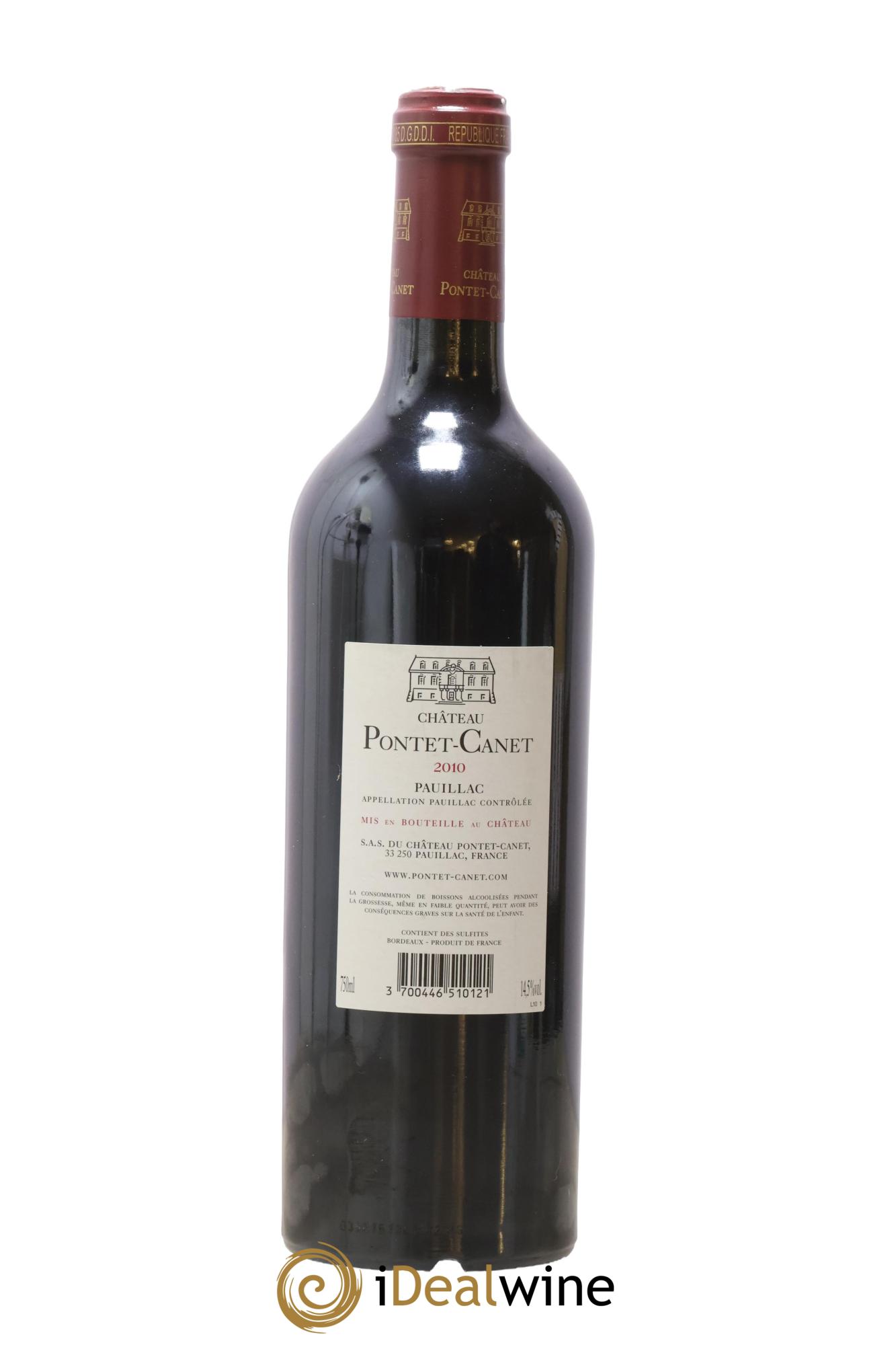 Château Pontet Canet 5ème Grand Cru Classé 2010 - Posten von 1 Flasche - 1
