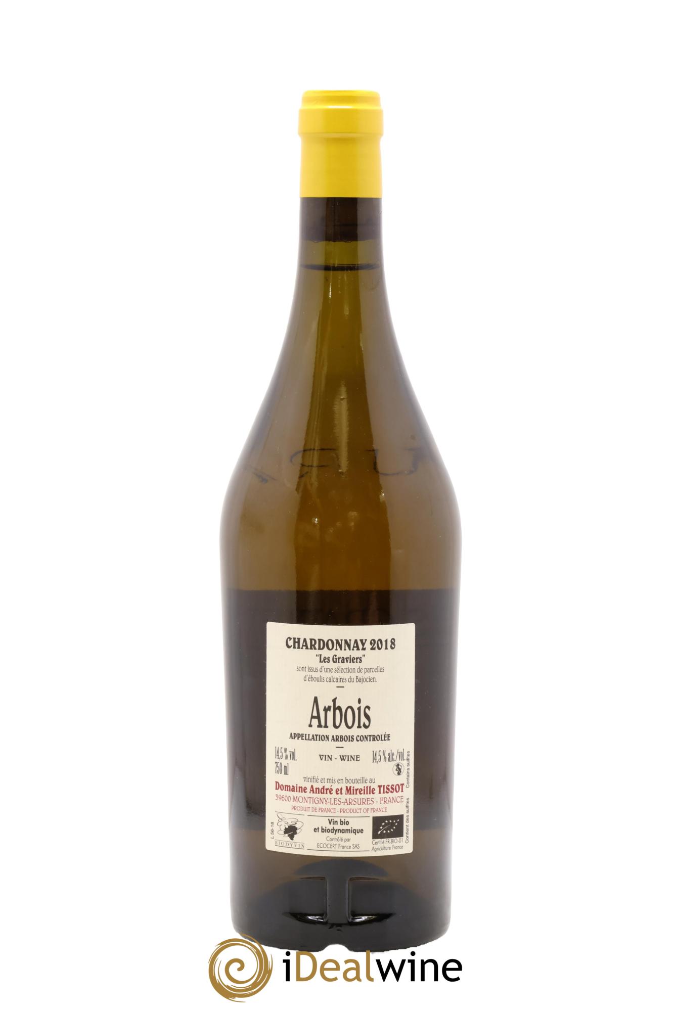 Arbois Chardonnay Les Graviers Bénédicte et Stéphane Tissot 2018 - Lot de 1 bouteille - 1