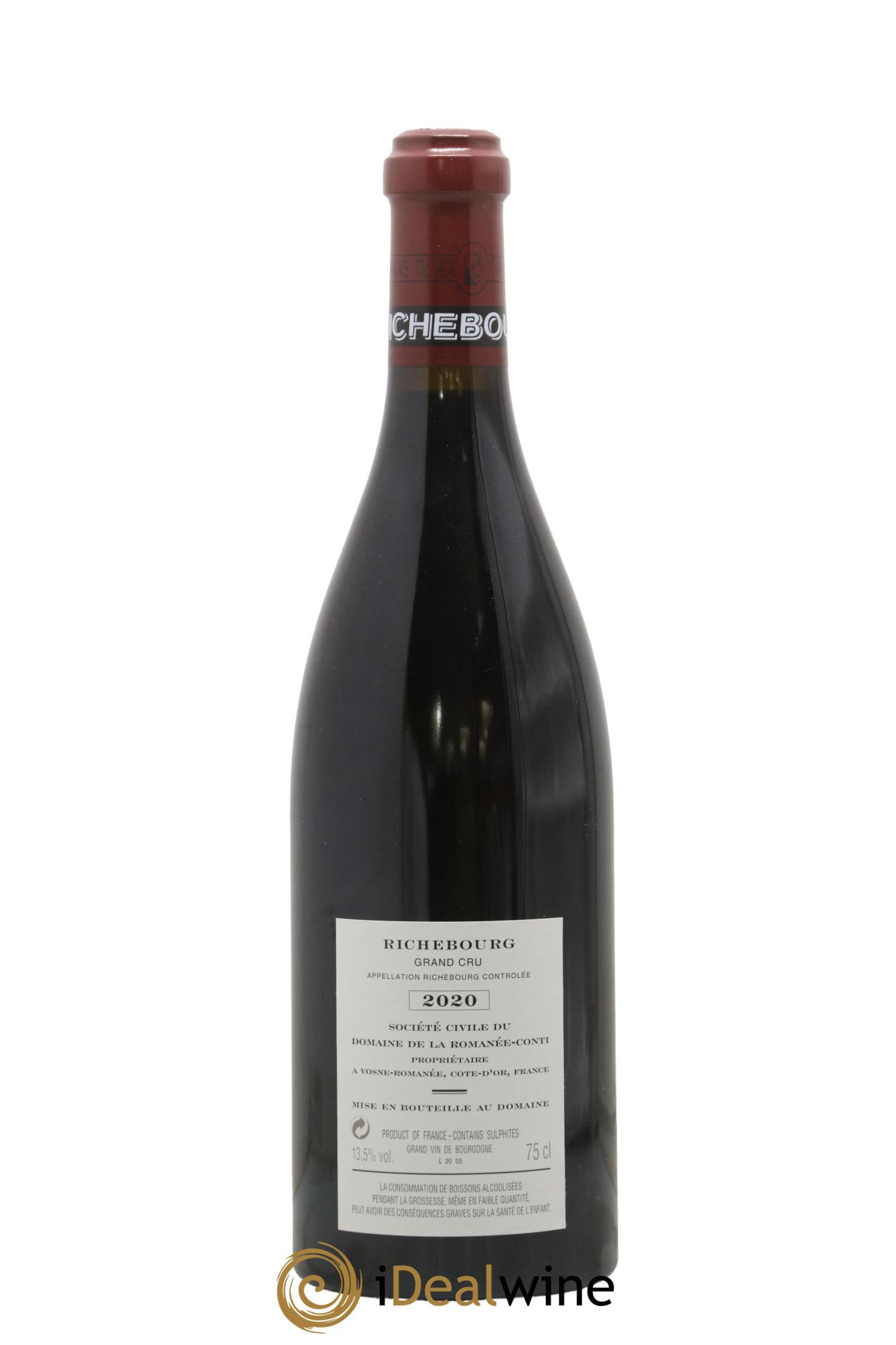 Richebourg Grand Cru Domaine de la Romanée-Conti 2020 - Lot of 1 bottle - 1