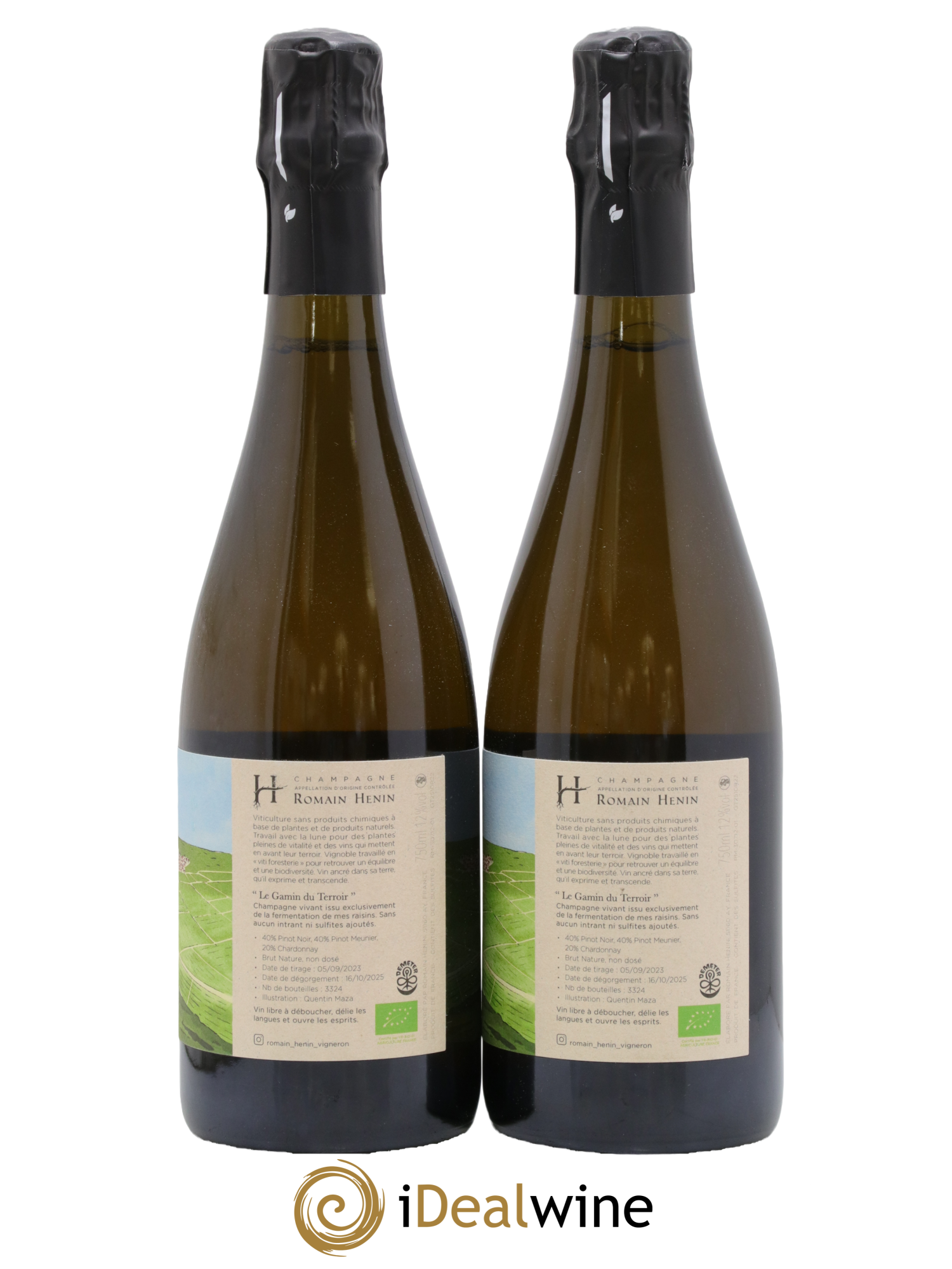 Gamin du Terroir Romain Henin - Lot of 2 bottles - 1