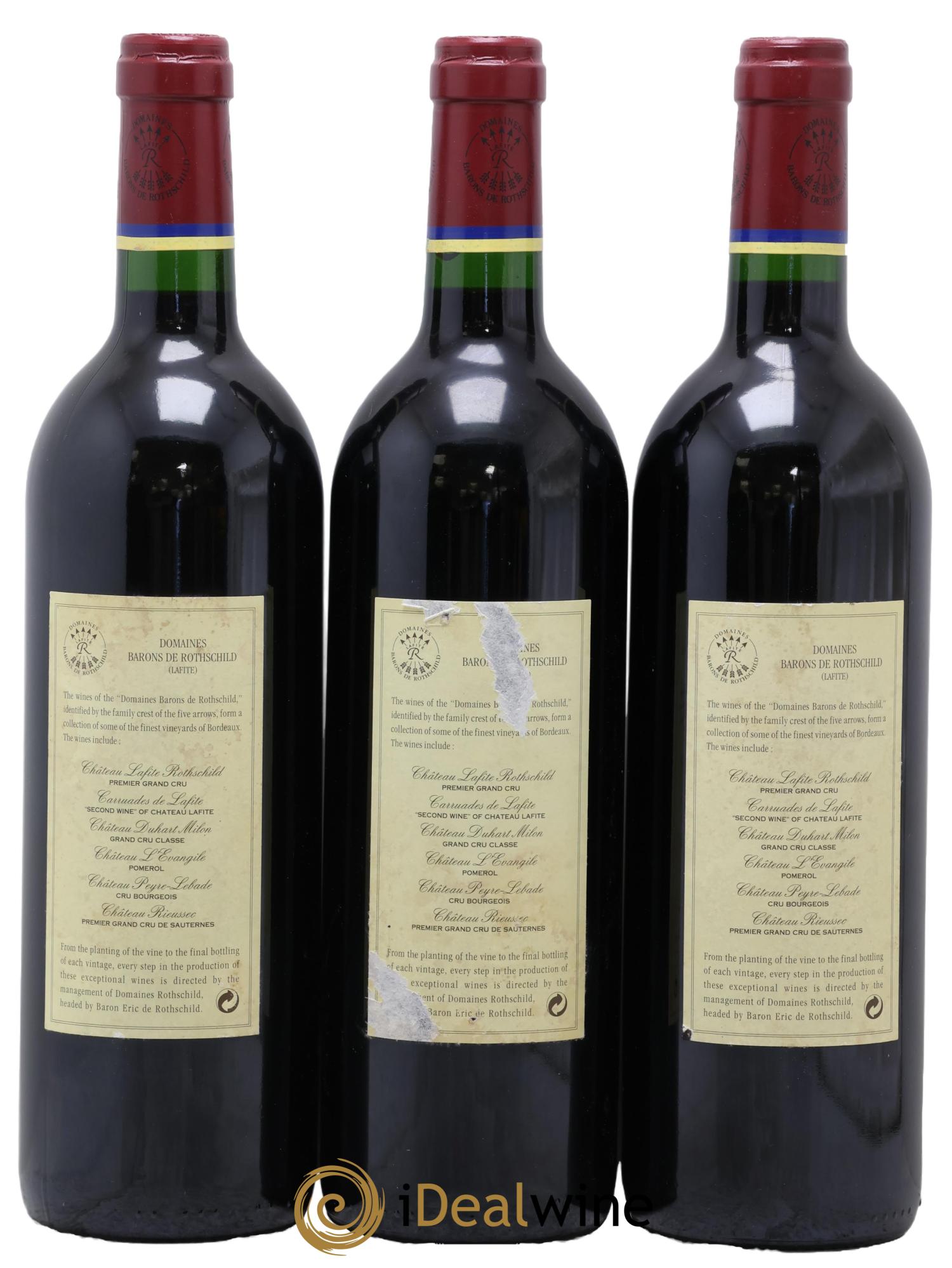 Carruades de Lafite Rothschild Second Vin 1998 - Lotto di 3 bottiglie - 1