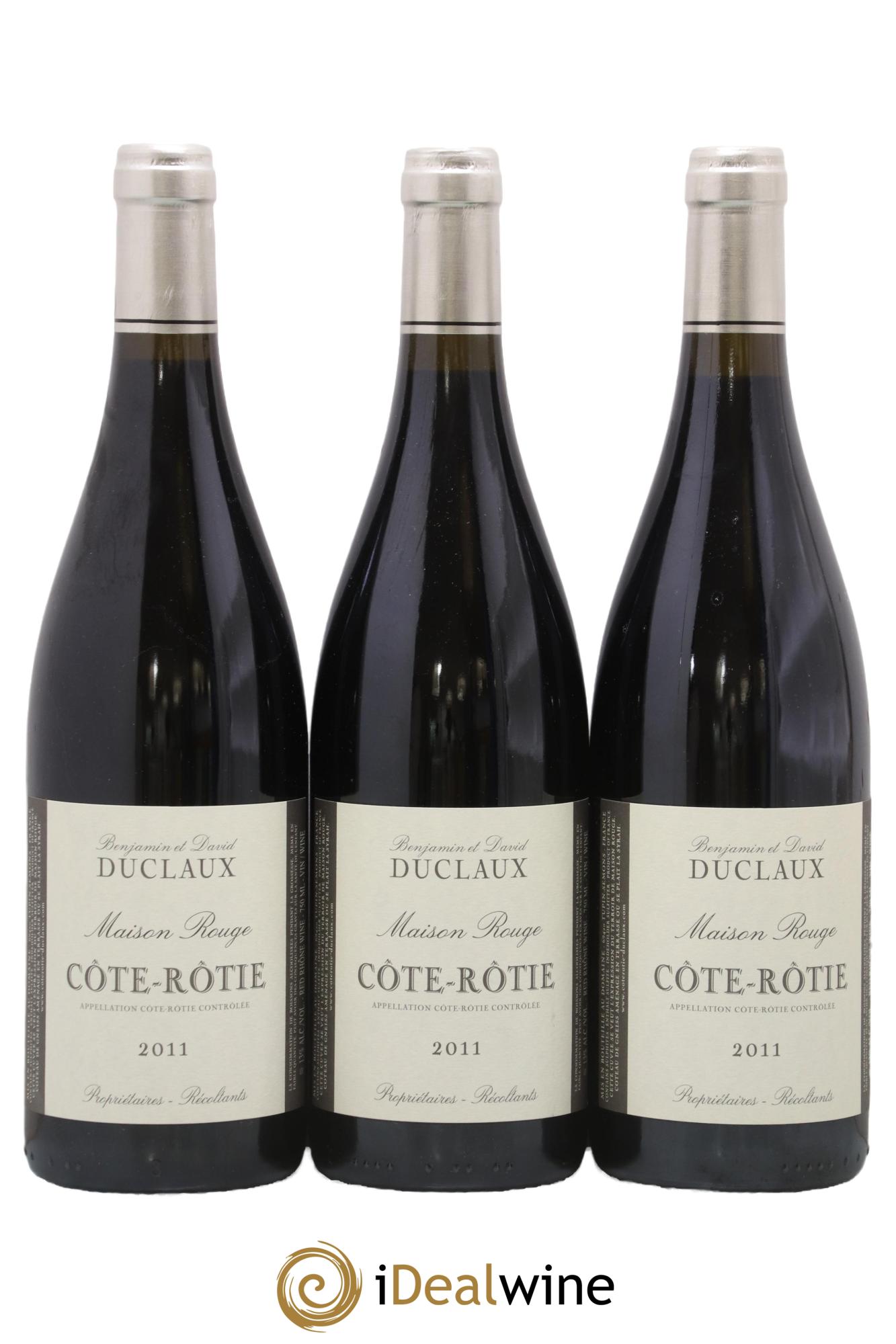 Côte-Rôtie Maison Rouge Domaine Duclaux 2011 - Lot de 3 bouteilles - 0