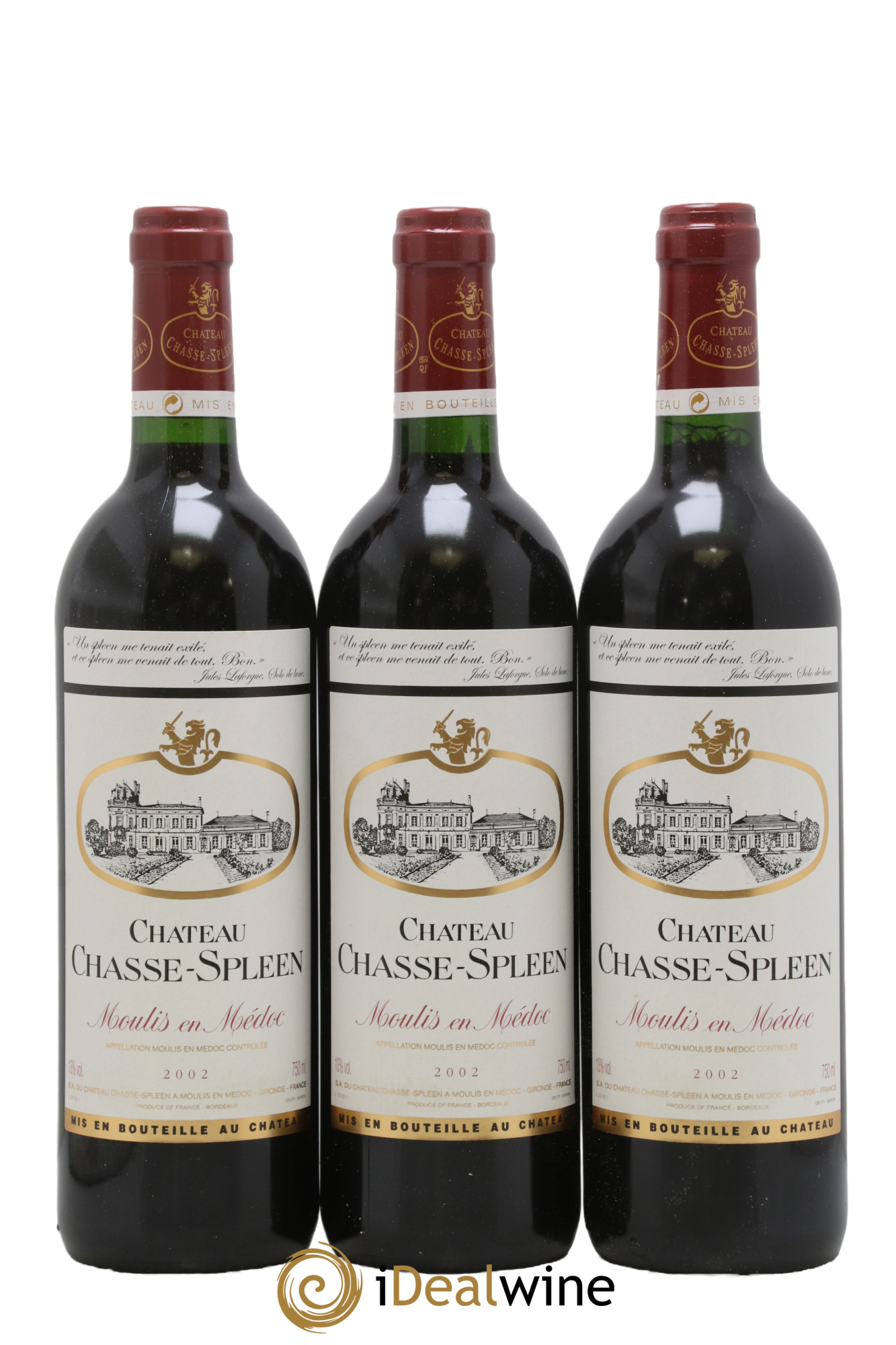 Château Chasse Spleen 2002 - Posten von 3 Flaschen - 0