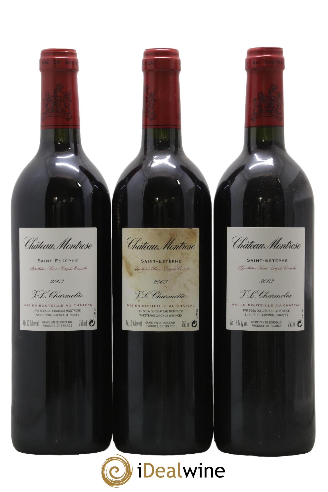 Château Montrose 2ème Grand Cru Classé 2003 - Posten von 3 Flaschen - 1