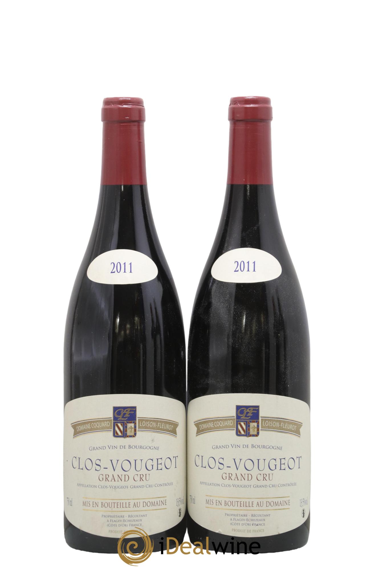 Clos de Vougeot Grand Cru Coquard Loison-Fleurot 2011 - Lot of 2 bottles - 0