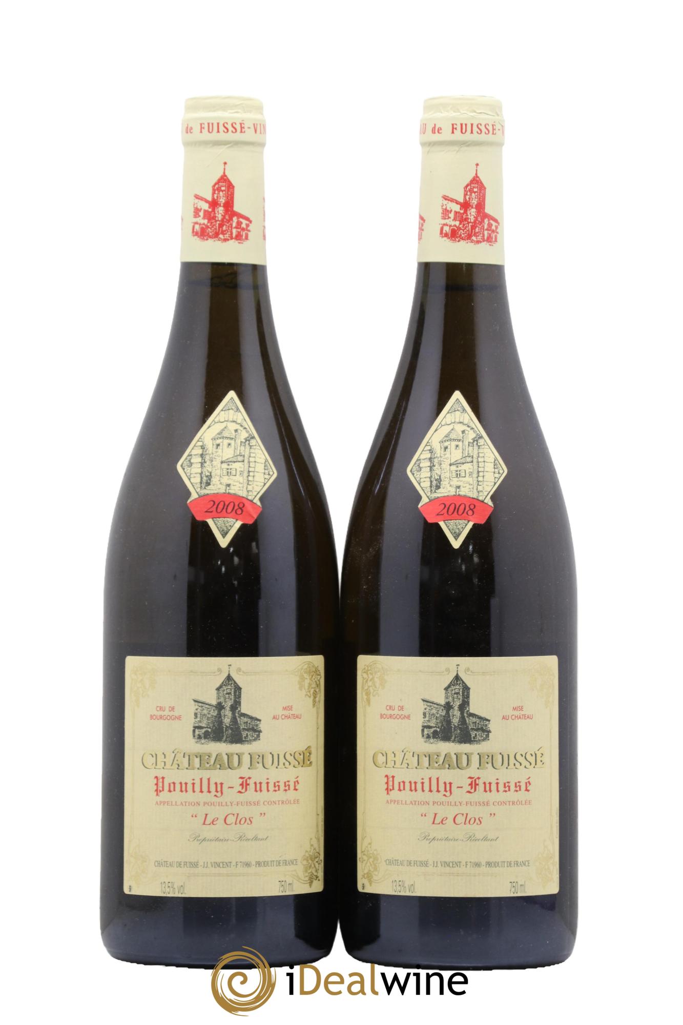 Pouilly-Fuissé Le Clos Château Fuissé 2008 - Lot de 2 bouteilles - 0