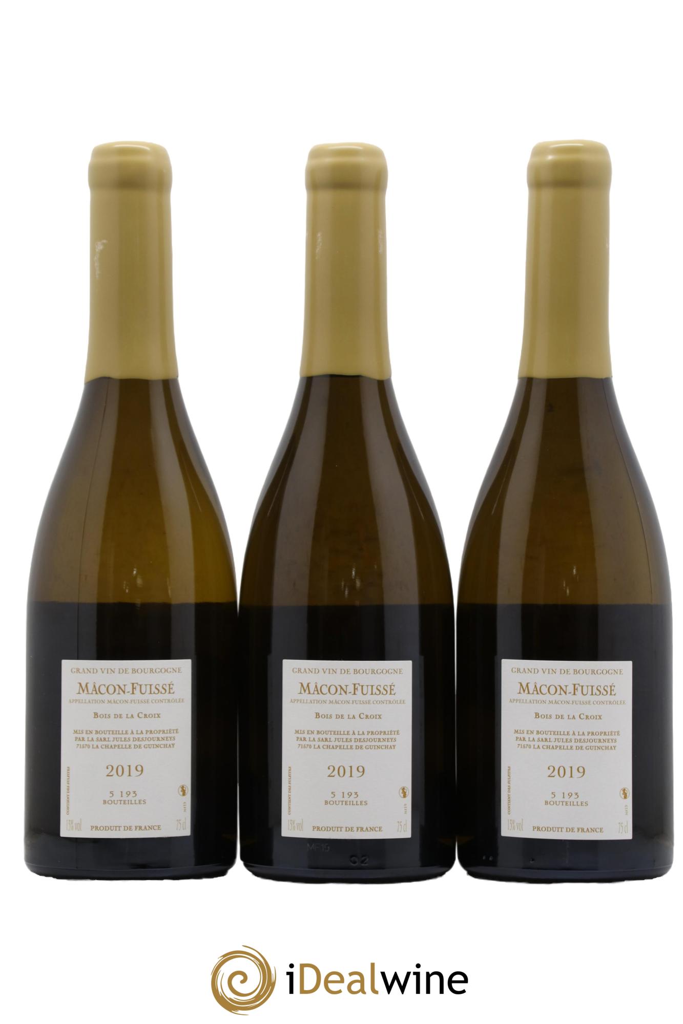 Mâcon-Fuissé Bois de la Croix Jules Desjourneys 2019 - Lot de 3 bouteilles - 1