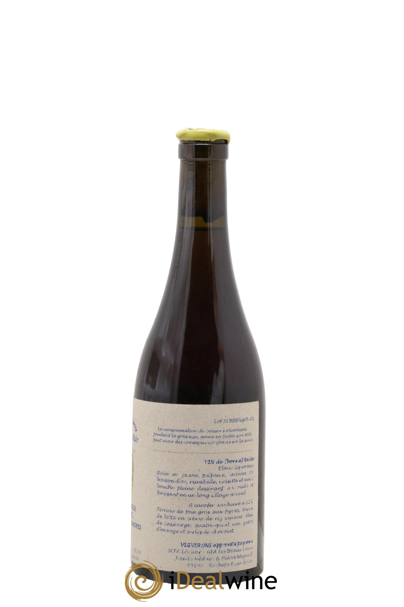 Vin de France Un vin de Terre Libre comme l'Air La Quintessence de Lumière des Bonnes Blanches Josette Medau & Pierre Weyand 2005 - Posten von 1 Format 50cl - 1