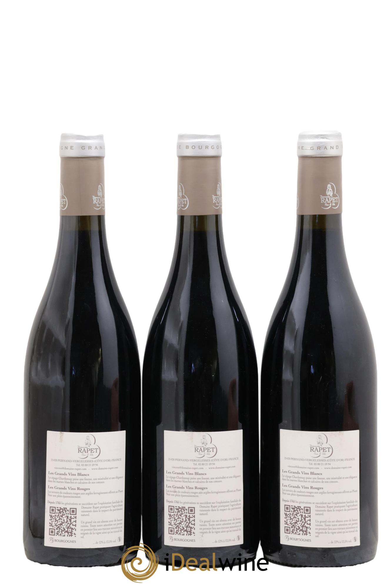 Corton Grand Cru Rapet Père & Fils 2012 - Lot of 3 bottles - 1