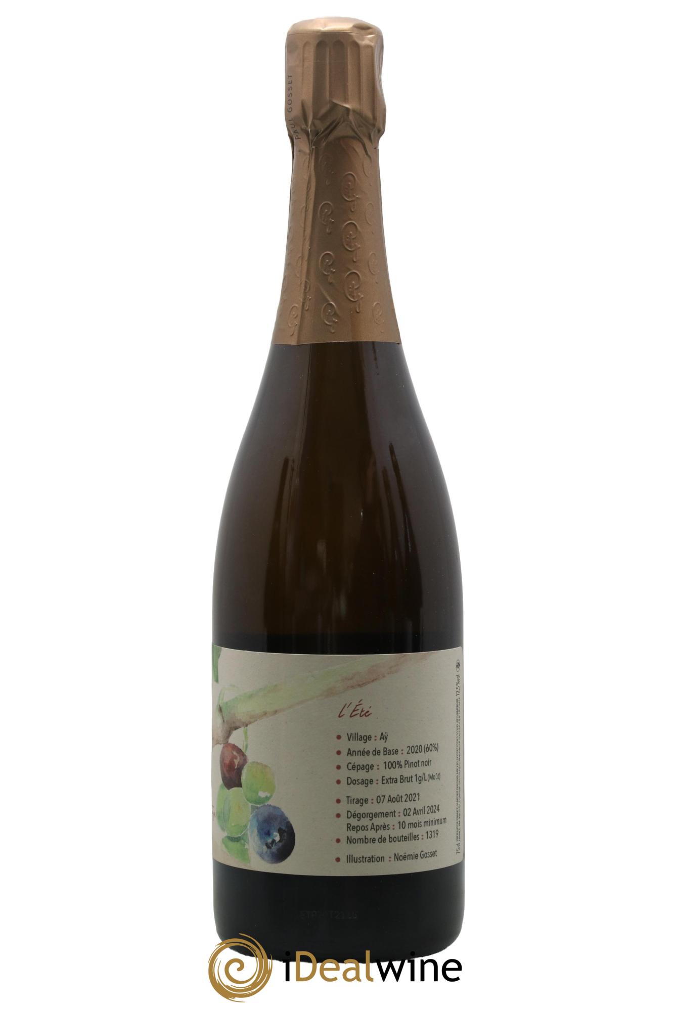 Au Fil du Temps l'Ete Paul Gosset - Lot de 1 bouteille - 1