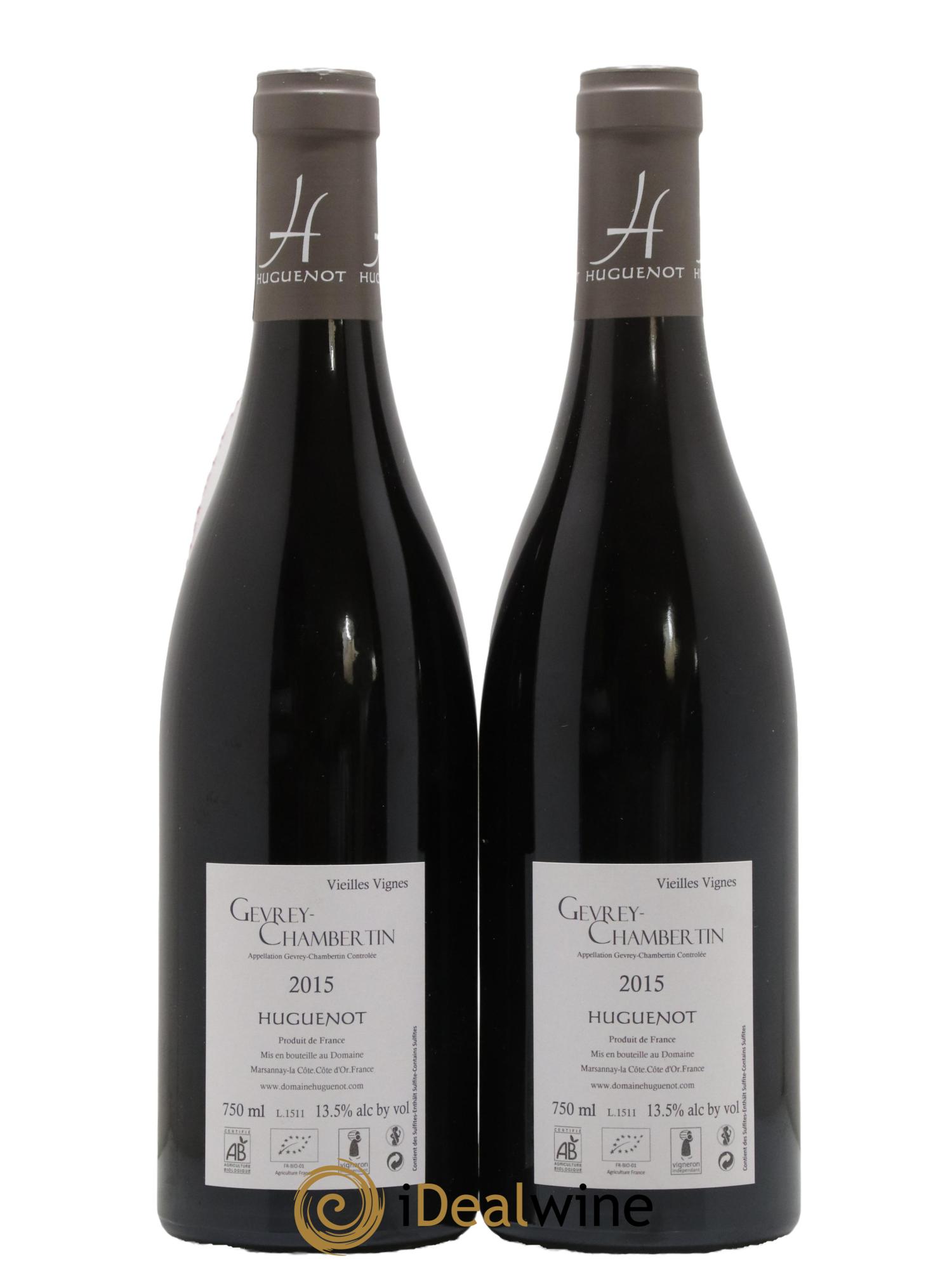 Gevrey-Chambertin Vieilles Vignes Domaine Huguenot 2015 - Lot de 2 bouteilles - 1