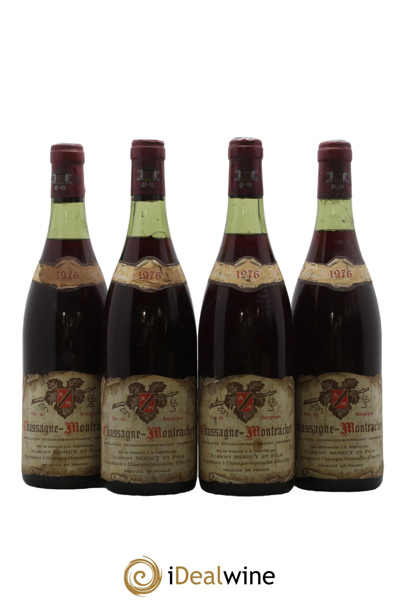 Chassagne-Montrachet Albert Morey 1976 - Lot de 4 bouteilles - 0