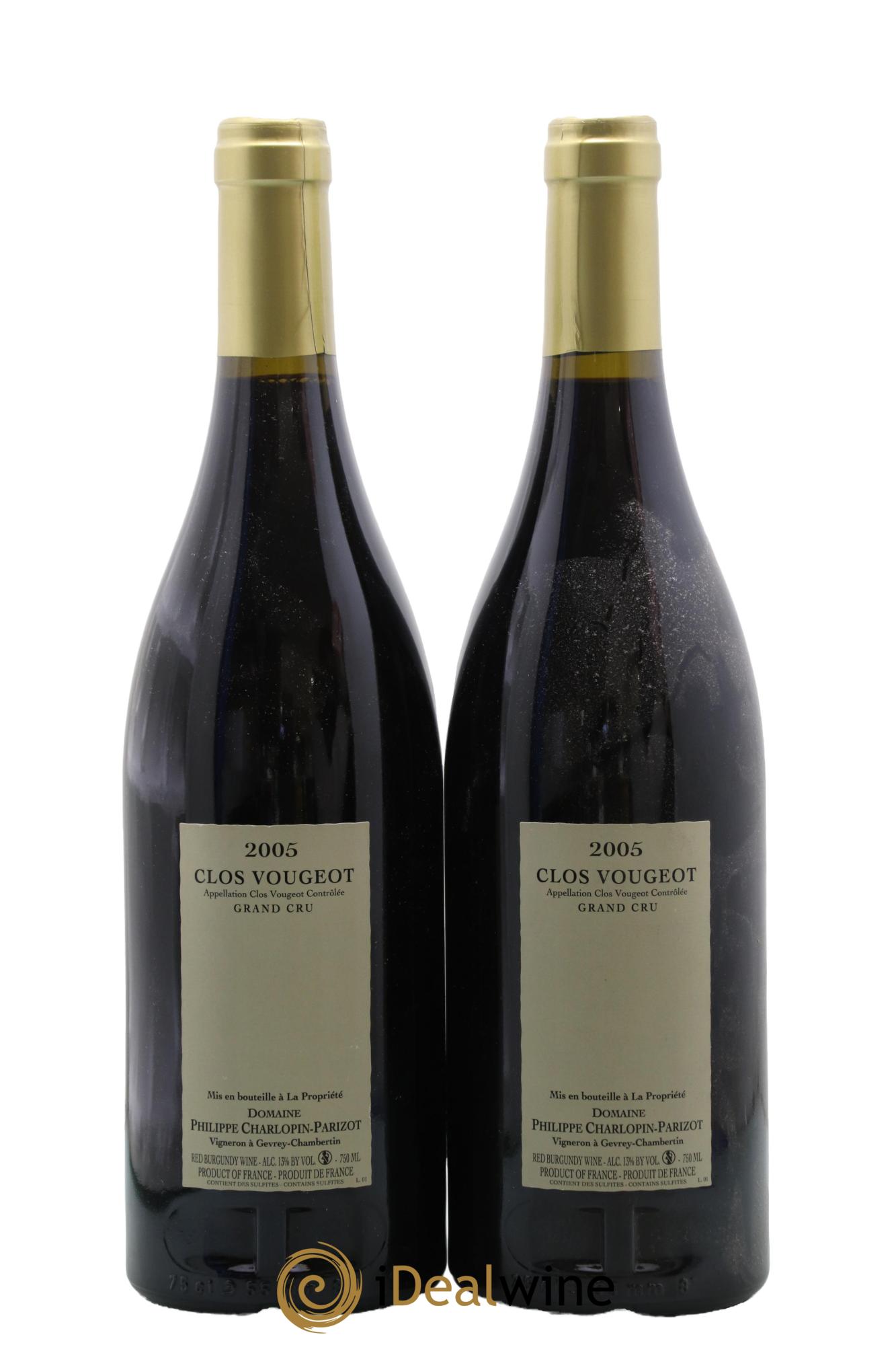 Clos de Vougeot Grand Cru Charlopin-Parizot 2005 - Posten von 2 Flaschen - 1