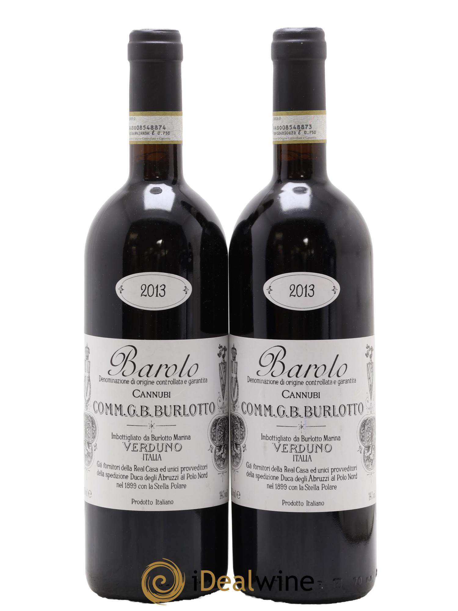 Barolo DOCG Cannubi Comm. Giovan Battista Burlotto 2013 - Lot of 2 bottles - 0