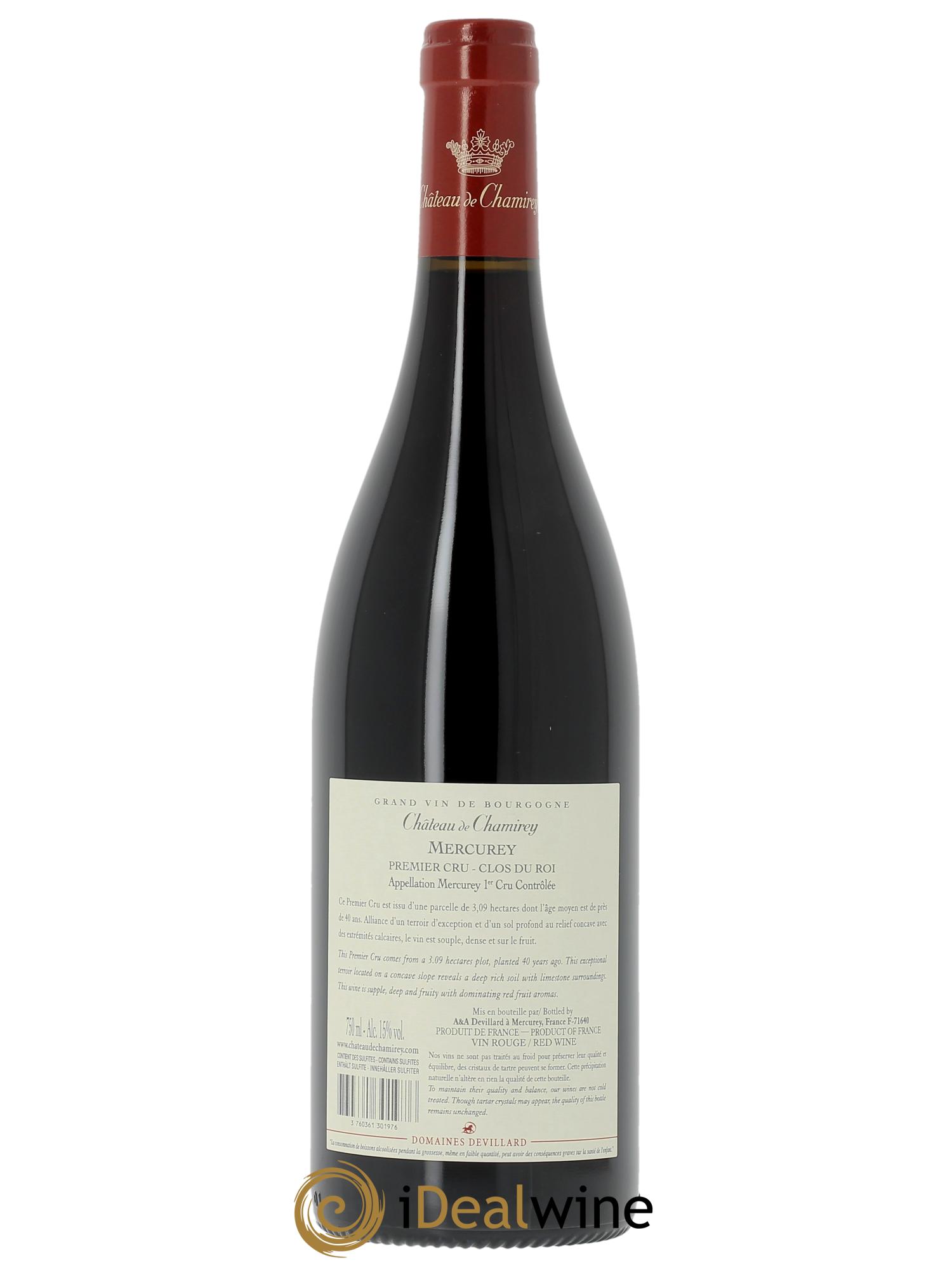 Mercurey 1er Cru Clos du Roi Château de Chamirey  2023 - Lot of 1 bottle - 1