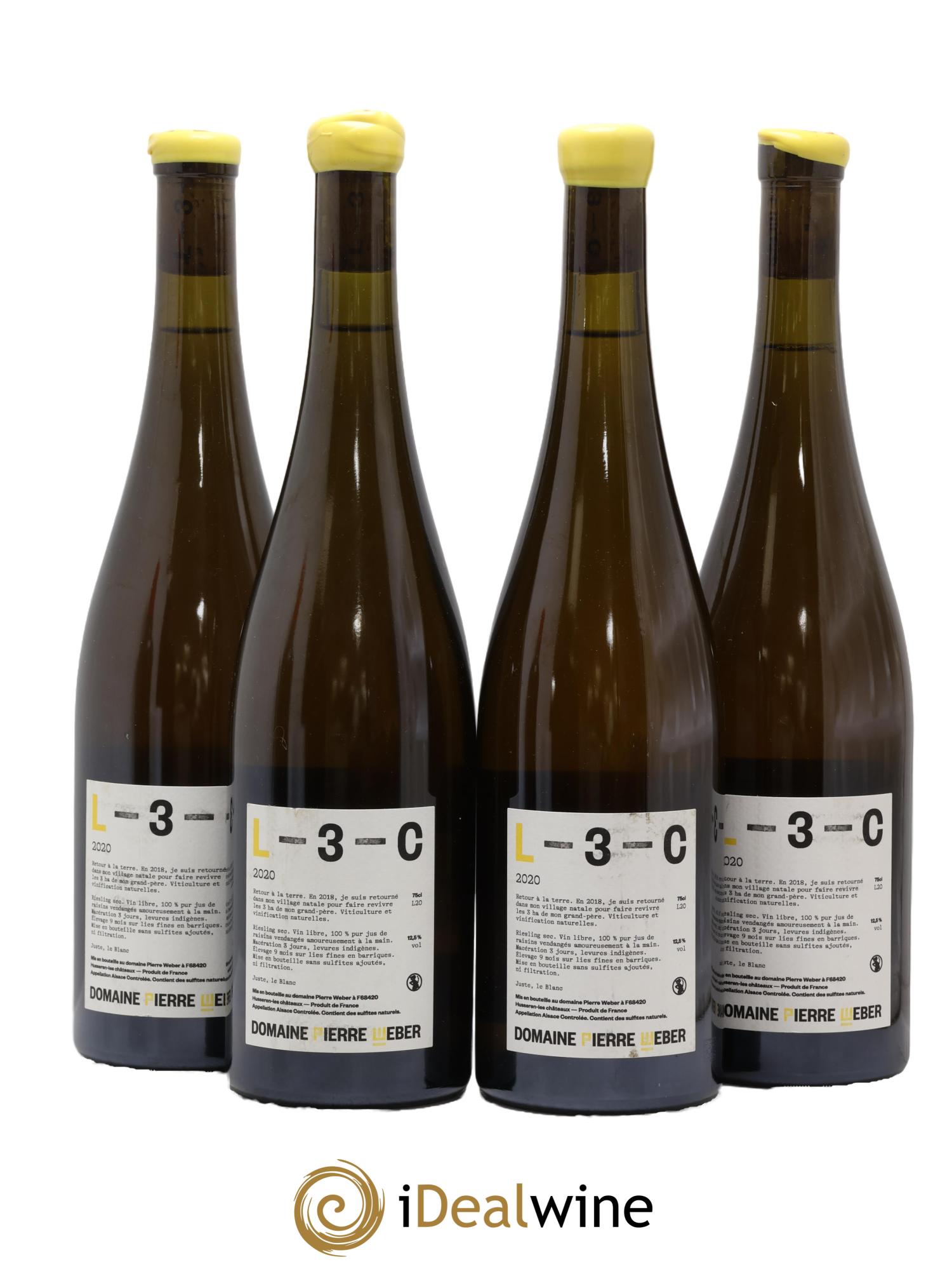 Alsace Riesling Cuvée L Pierre Weber 2020 - Lot de 4 bouteilles - 1