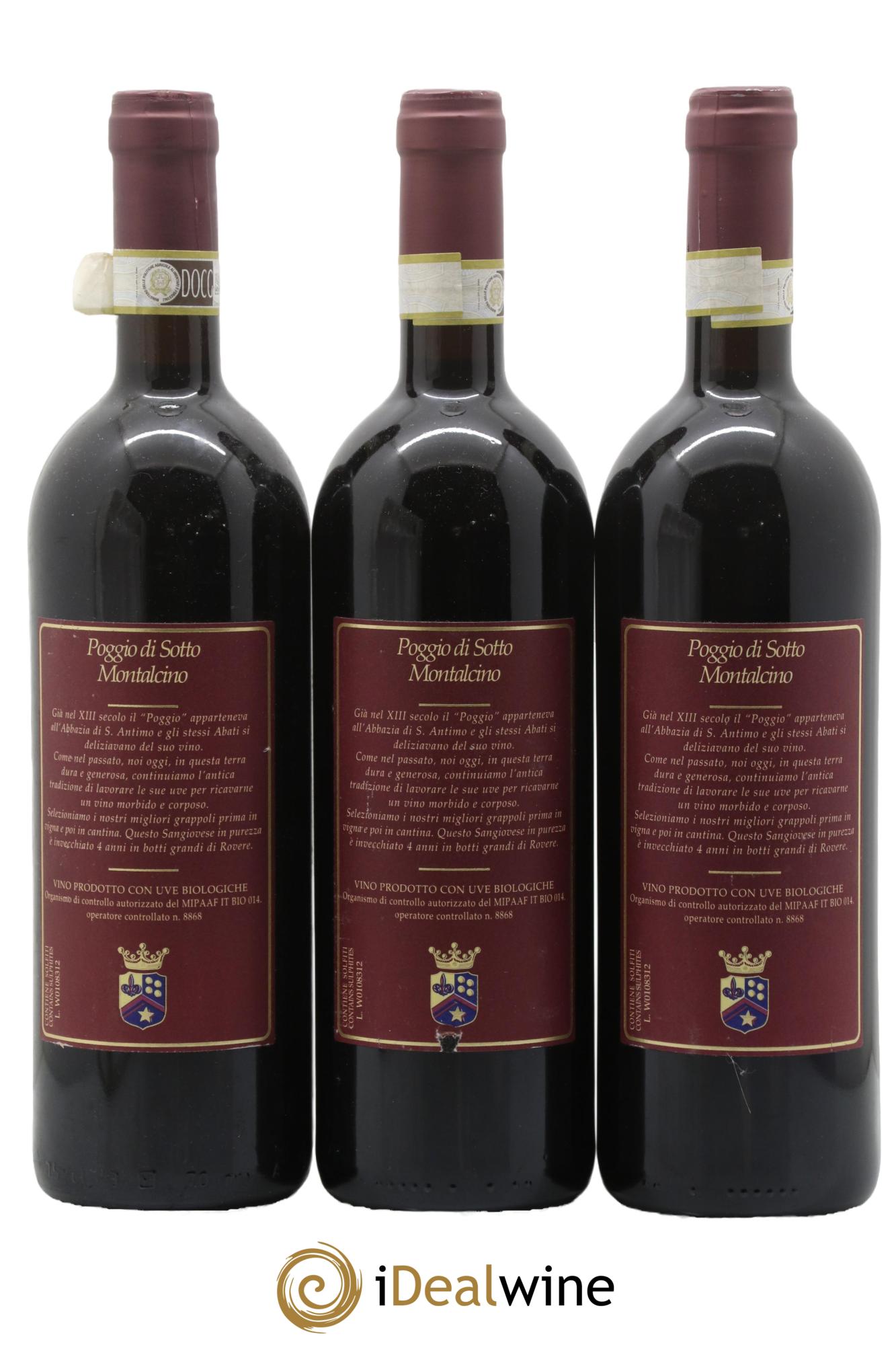 Brunello di Montalcino DOCG Poggio di Sotto 2008 - Lot of 3 bottles - 1